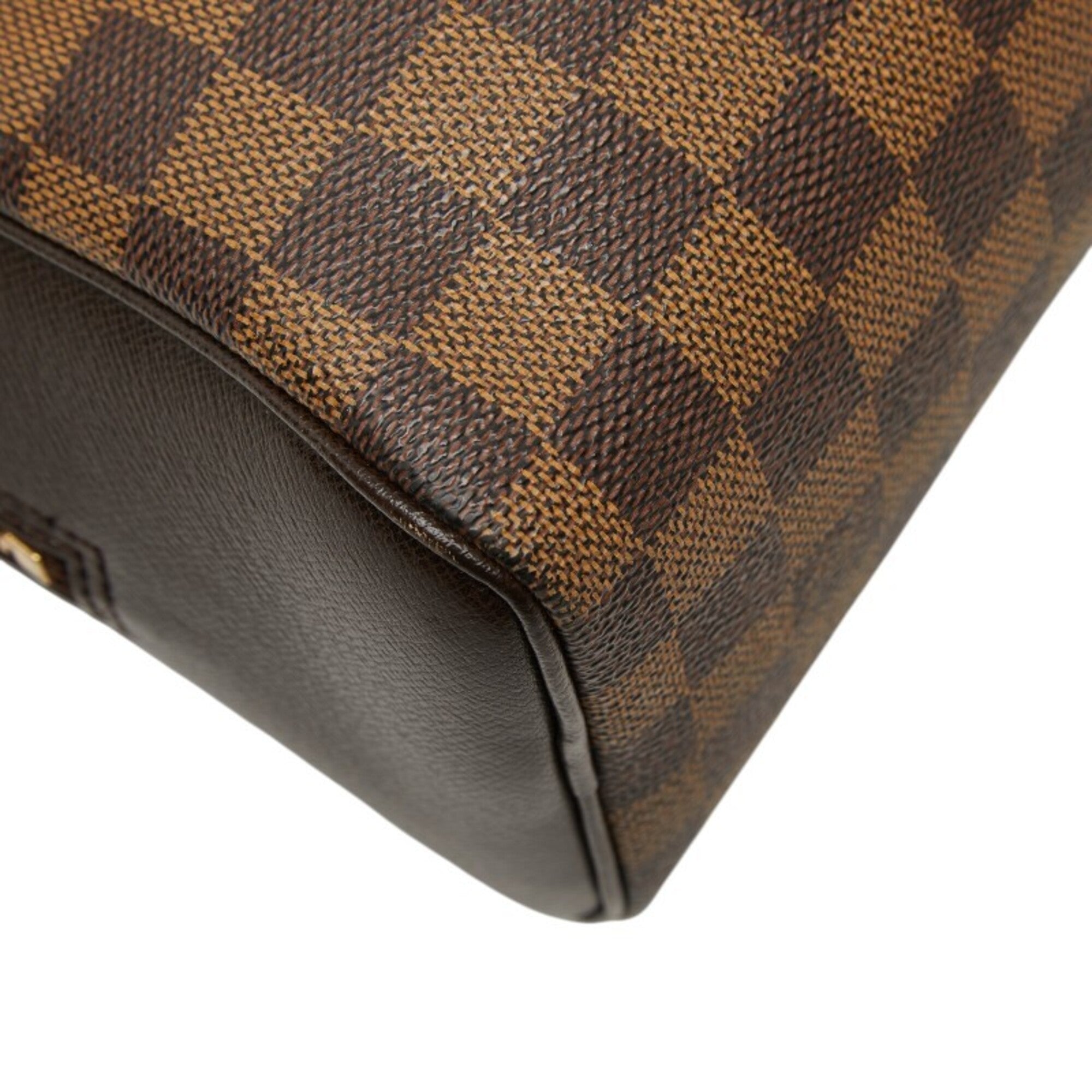 Louis Vuitton Brown Damier Canvas Pvc Leather Handbag (Pre-Owned)