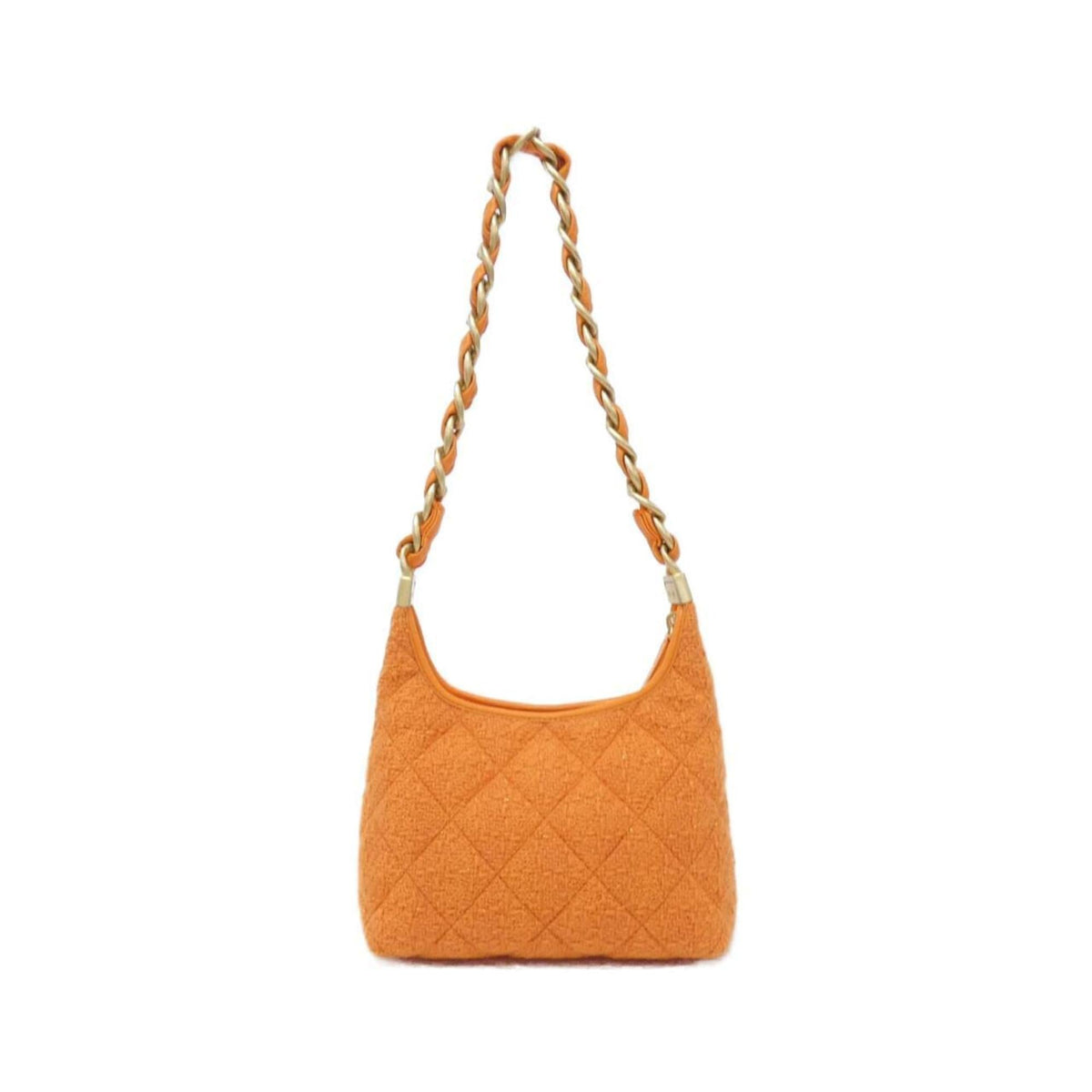 Chanel Orange Wool Tweed Shoulder Bag (Pre-Owned)