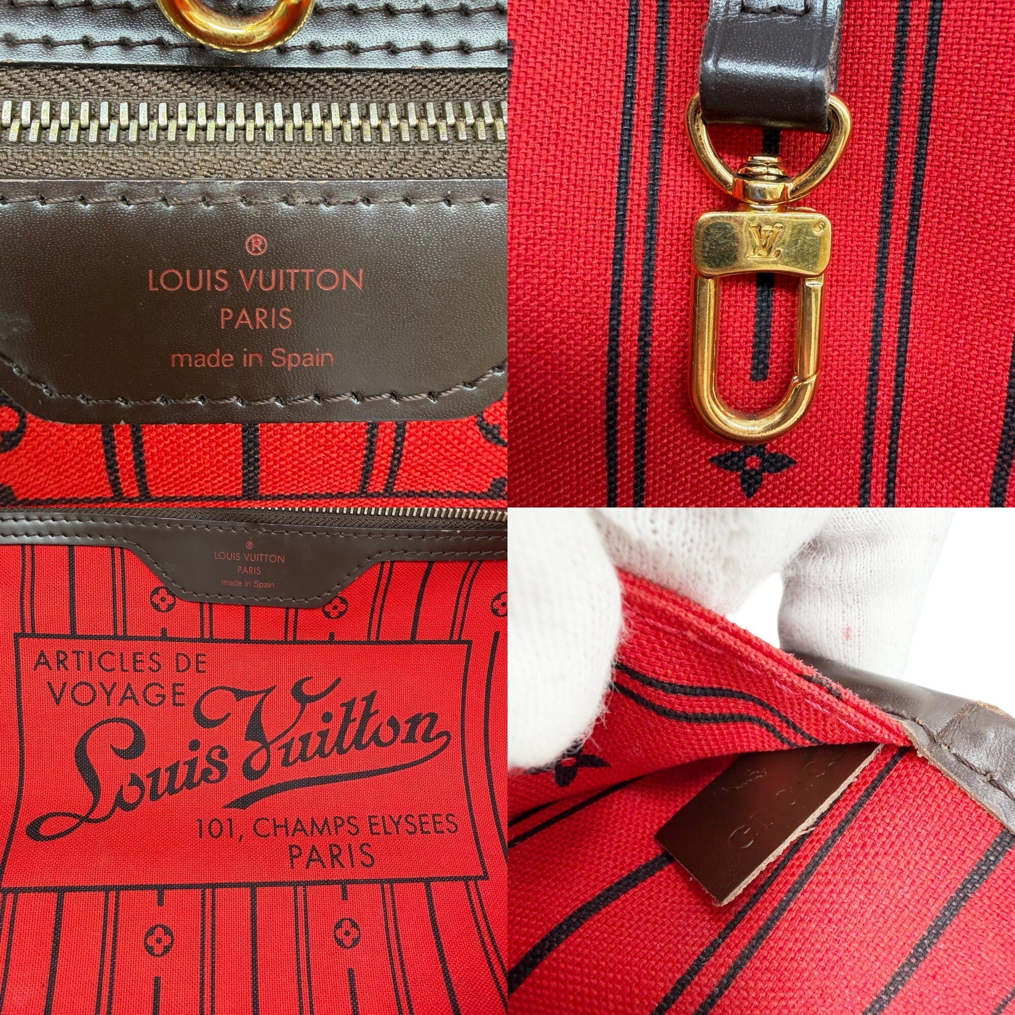 Louis Vuitton Damier Brown Damier Canvas Shoulder Bag Tote Bag (Pre-Owned)