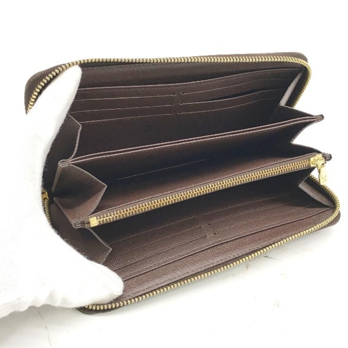 Louis Vuitton Brown Damier Canvas Long Wallet (Bi-Fold) (Pre-Owned)