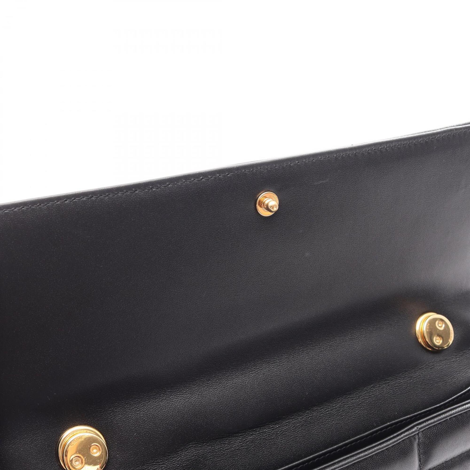 Celine Black Leather Handbag Shoulder Bag (Pre-Owned)