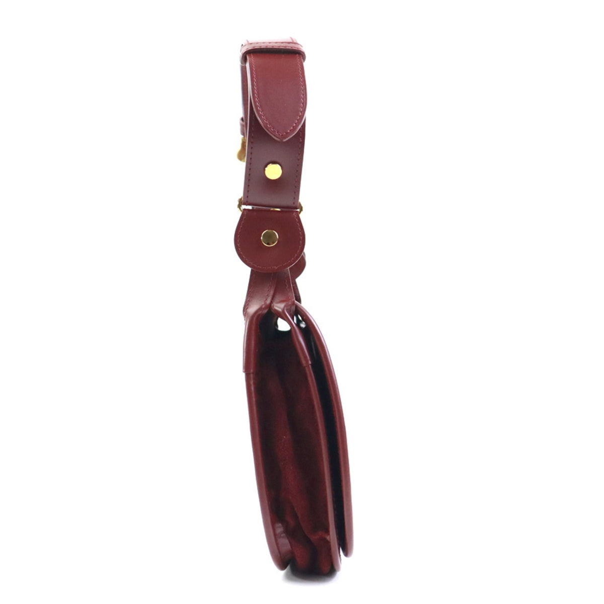 Cartier Burgundy Leather Shoulder Bag (Pre-Owned)