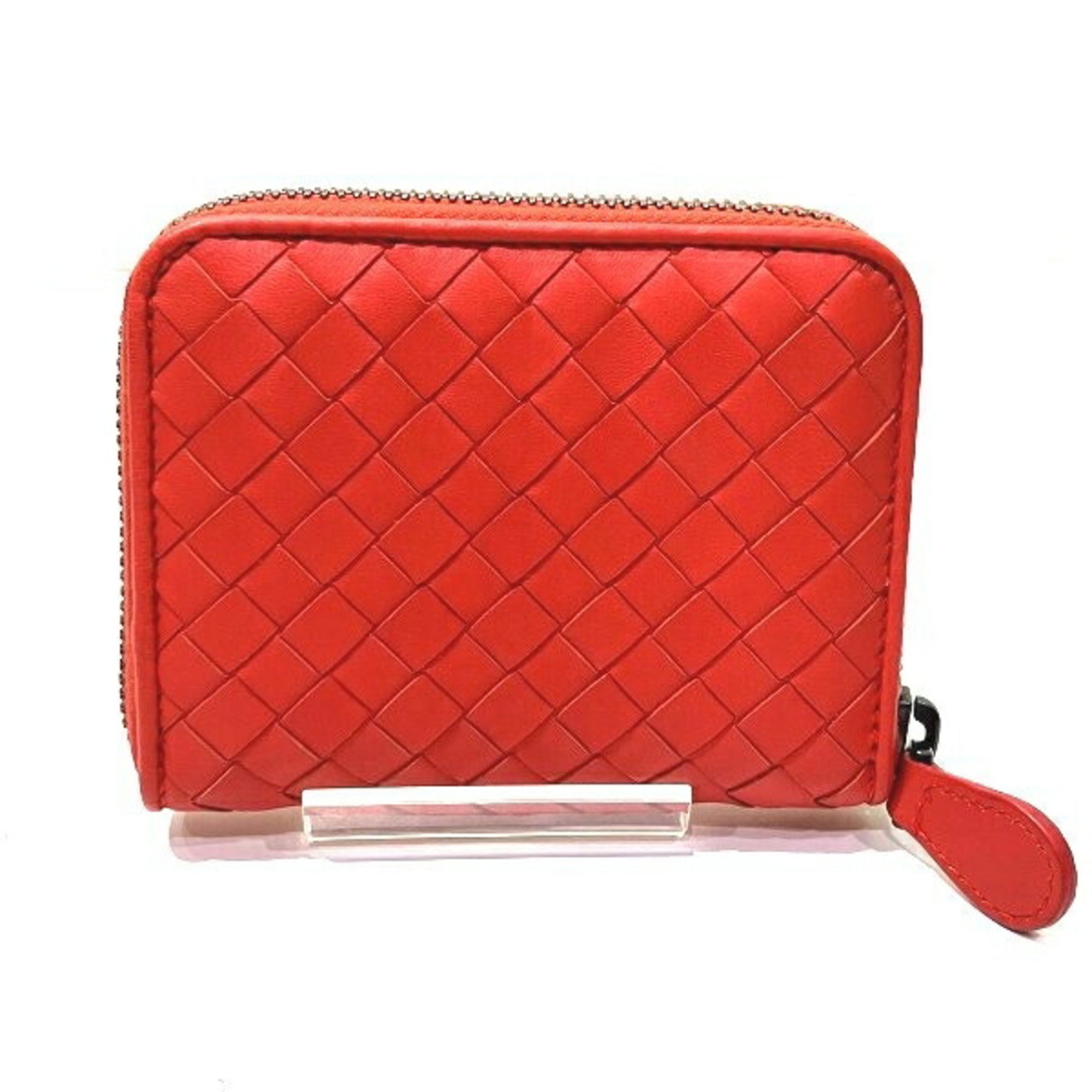 Bottega Veneta Red Color Leather Coin Purse/Coin Case (Pre-Owned)