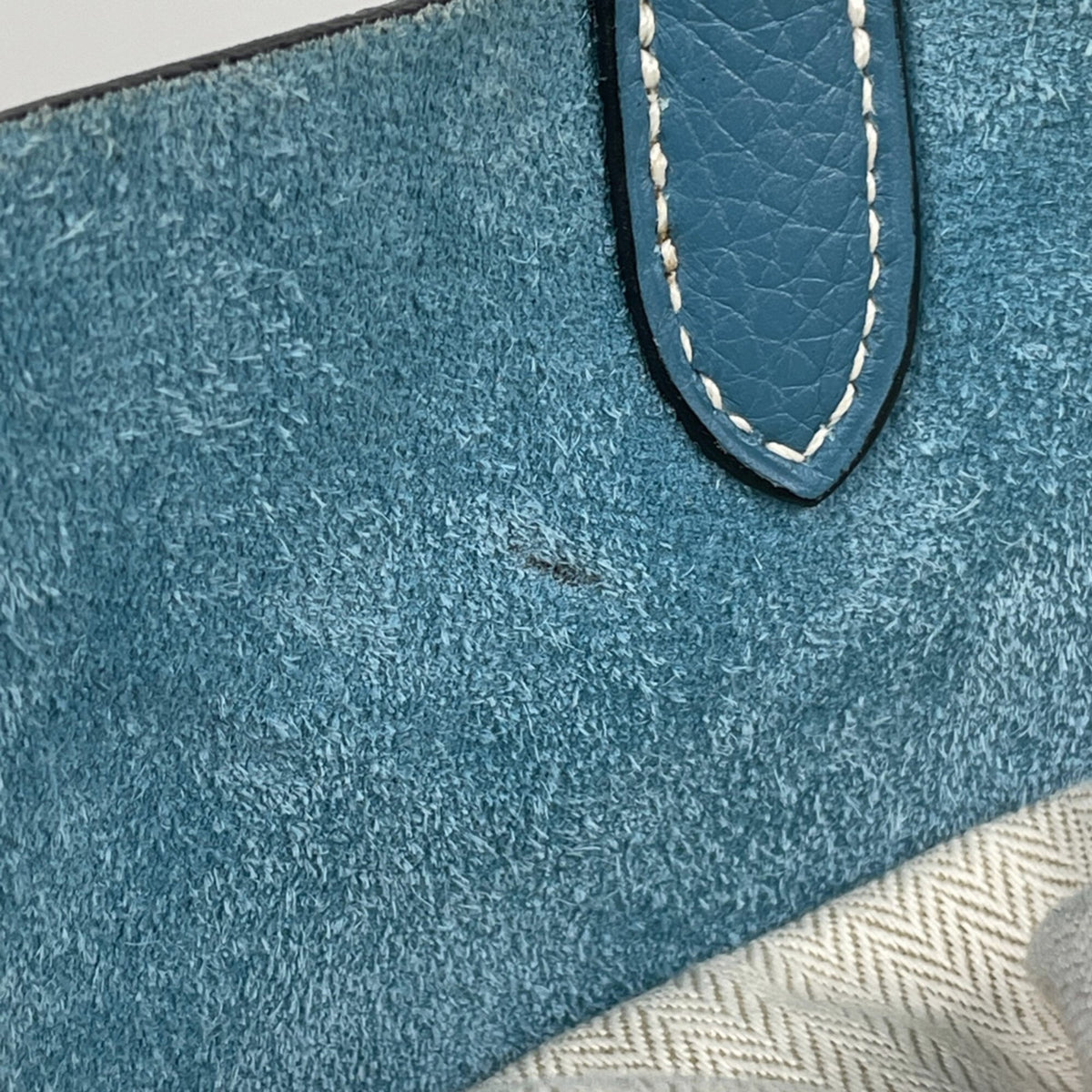 Hermes Blue Taurillon Clemence Leather Shoulder Bag (Pre-Owned)