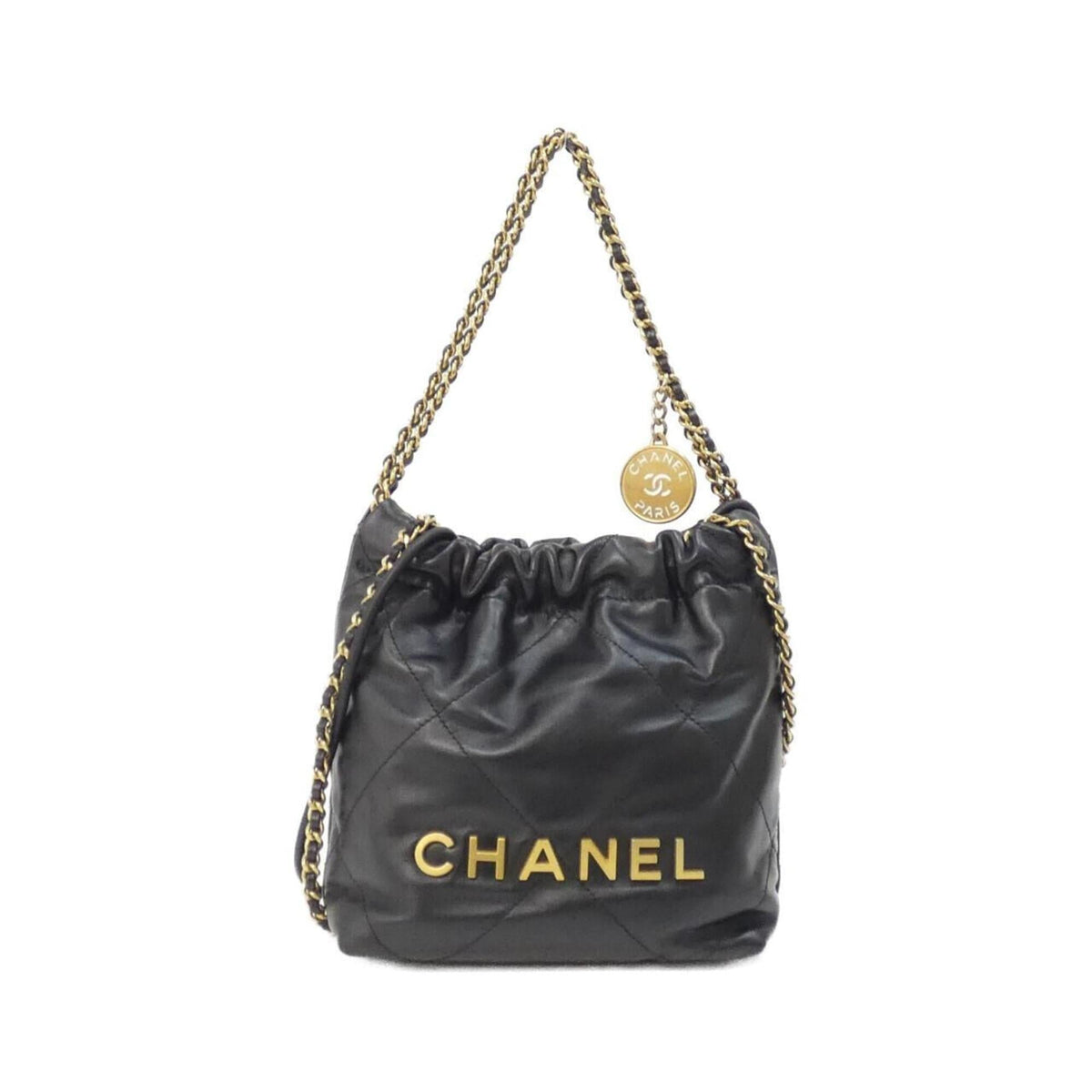 Chanel Black Leather Handbag (Pre-Owned)