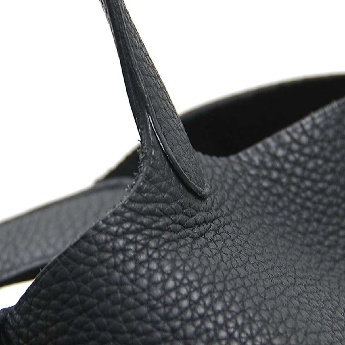 Hermes Black Taurillon Clemence Leather Handbag (Pre-Owned)