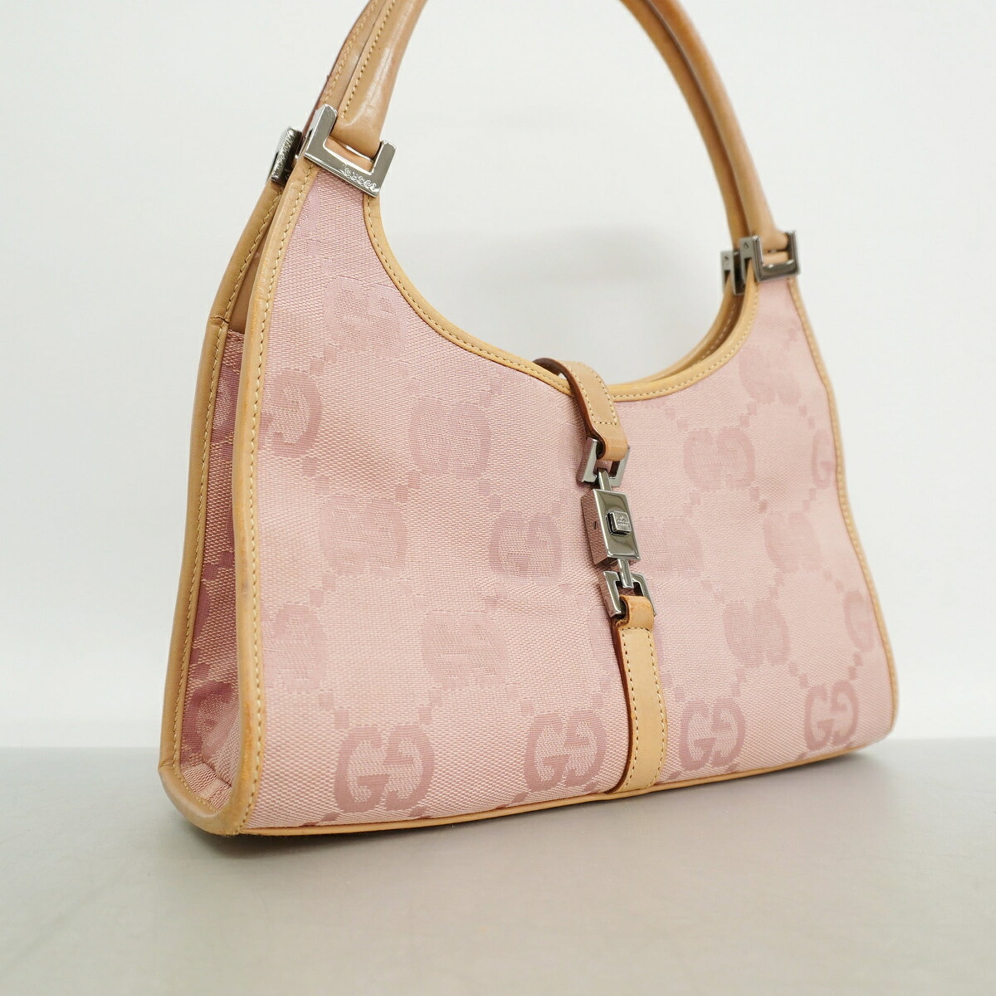 Gucci Pink Canvas Handbag (Pre-Owned)