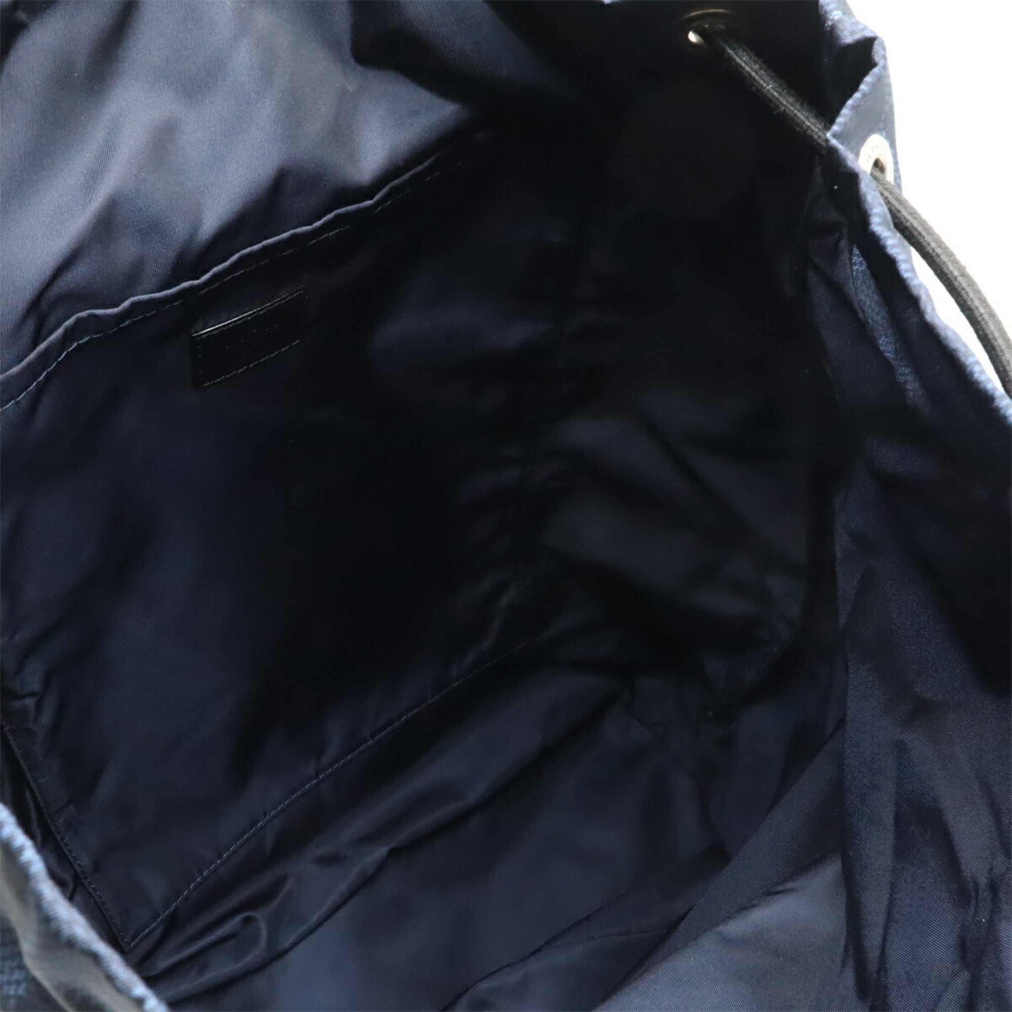 Louis Vuitton Navy Nylon Leather Backpack (Pre-Owned)