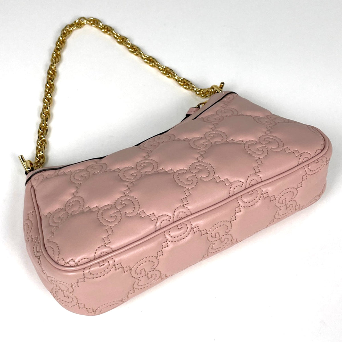 Gucci Pink Leather Shoulder Bag (Pre-Owned)