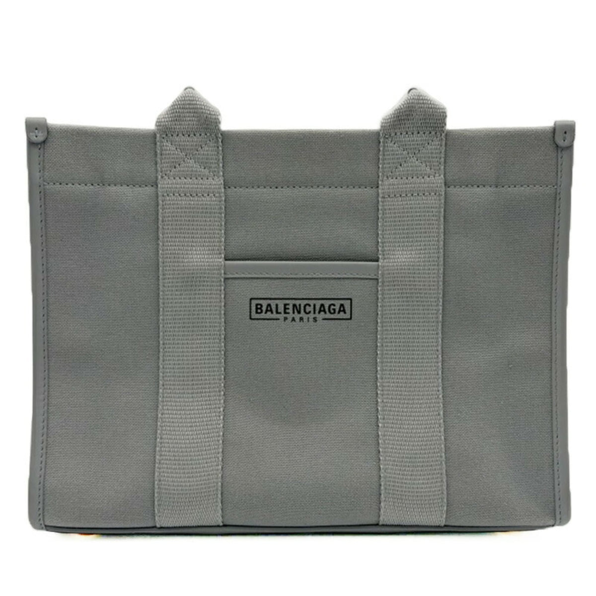 Balenciaga Gray Canvas Leather Tote Bag (Pre-Owned)