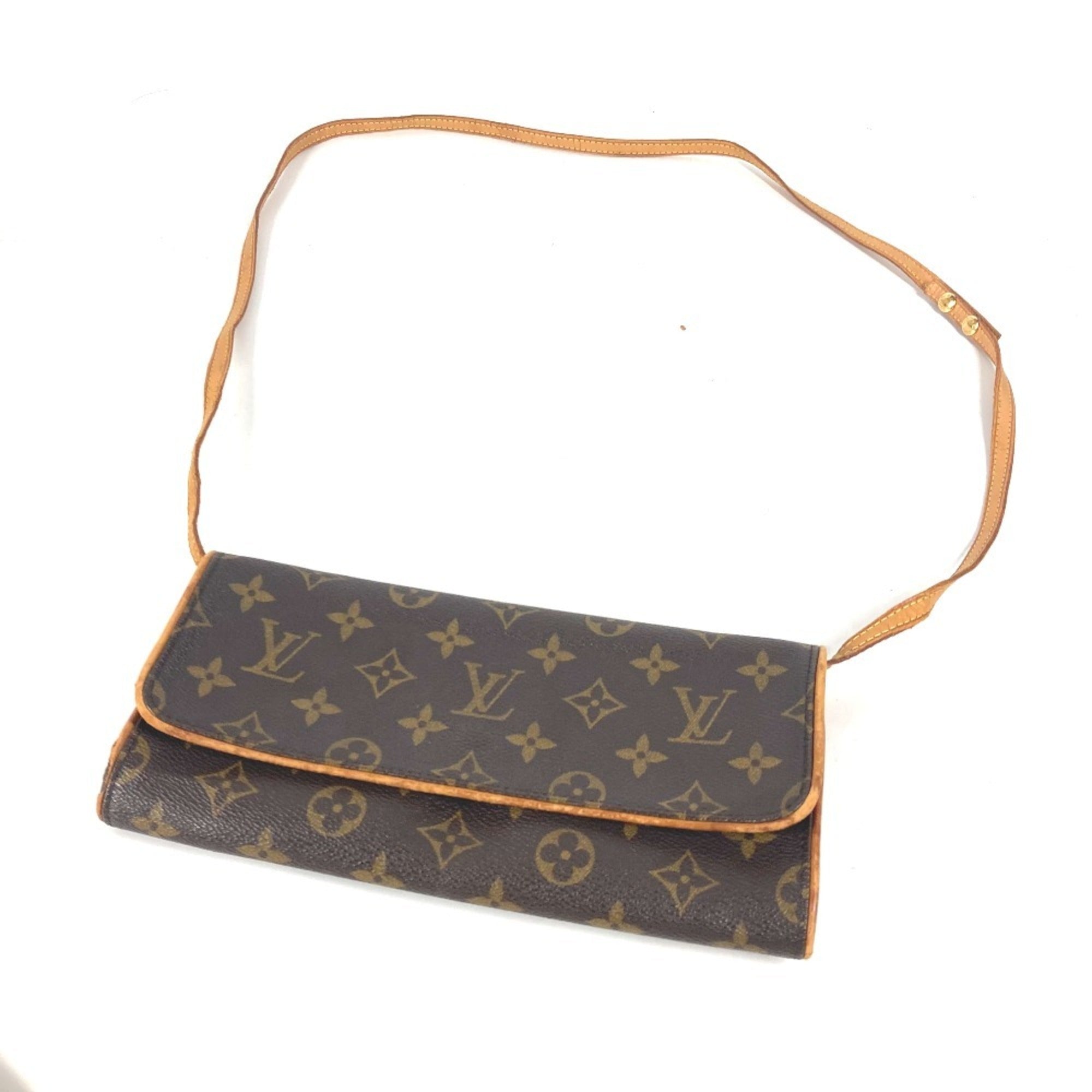 Louis Vuitton Brown Monogram Monogram Clutch Bag Pochette Shoulder Bag (Pre-Owned)