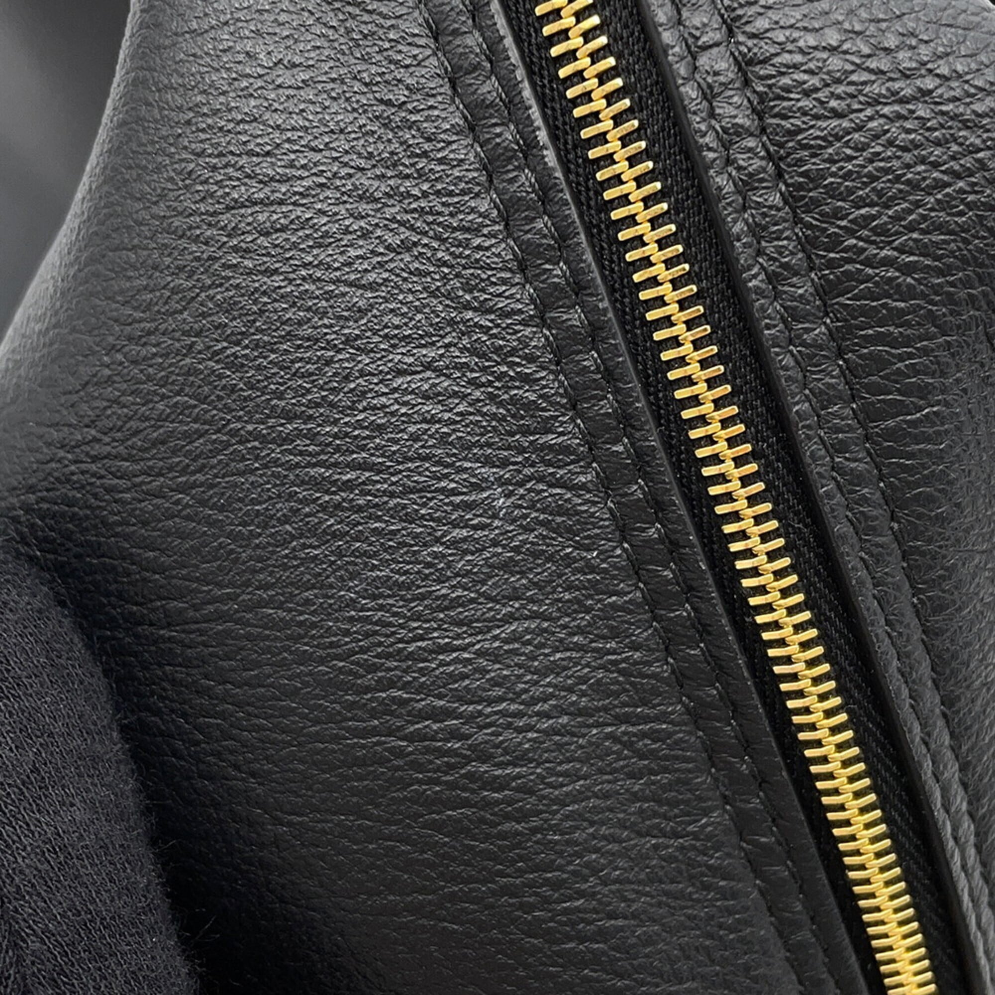 Balenciaga Black Leather Handbag Shoulder Bag (Pre-Owned)