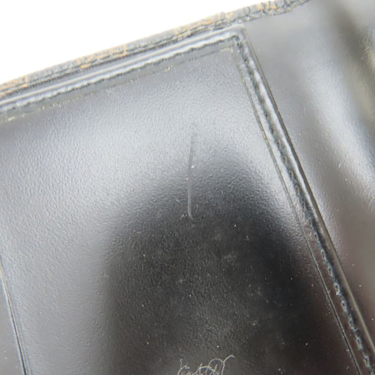 Celine Macadam Black Brown Pvc Leather Wallet (Tri-Fold) (Pre-Owned)