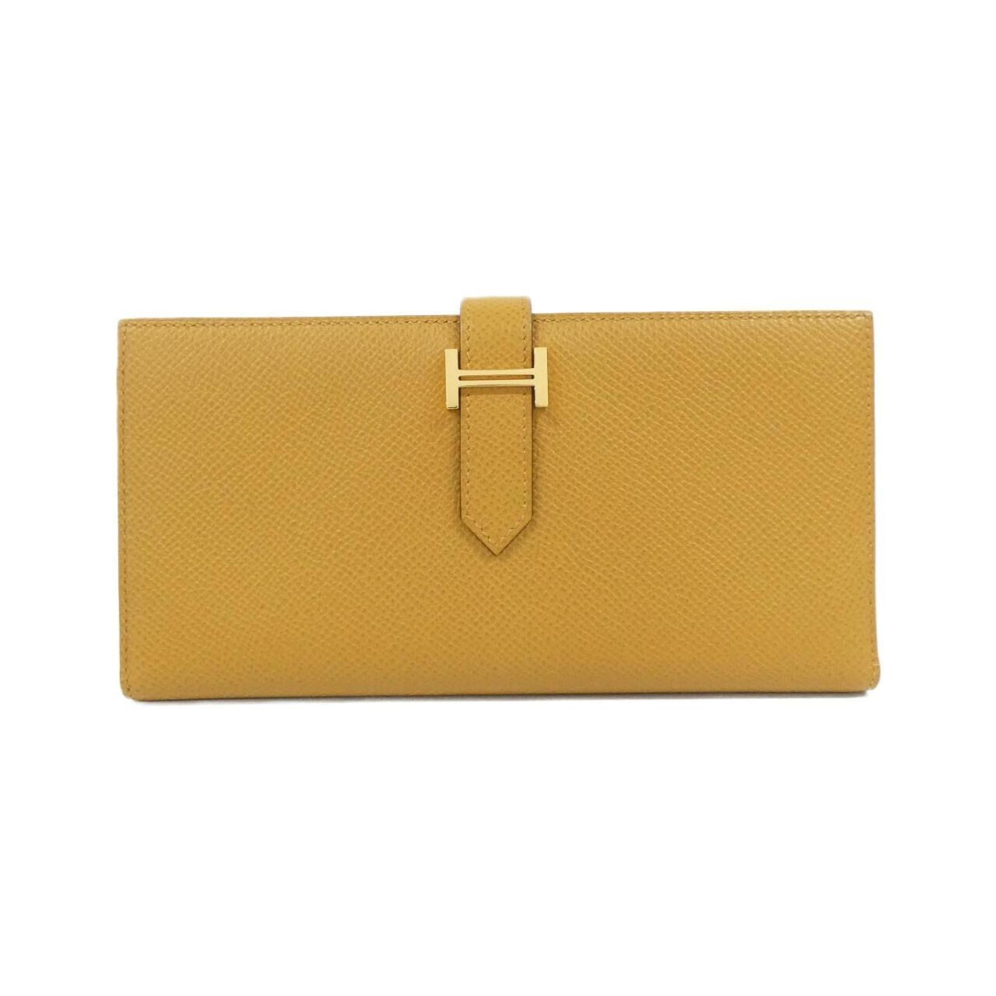 Hermes Yellow Epsom Leather Long Wallet (Bi-Fold) (Pre-Owned)