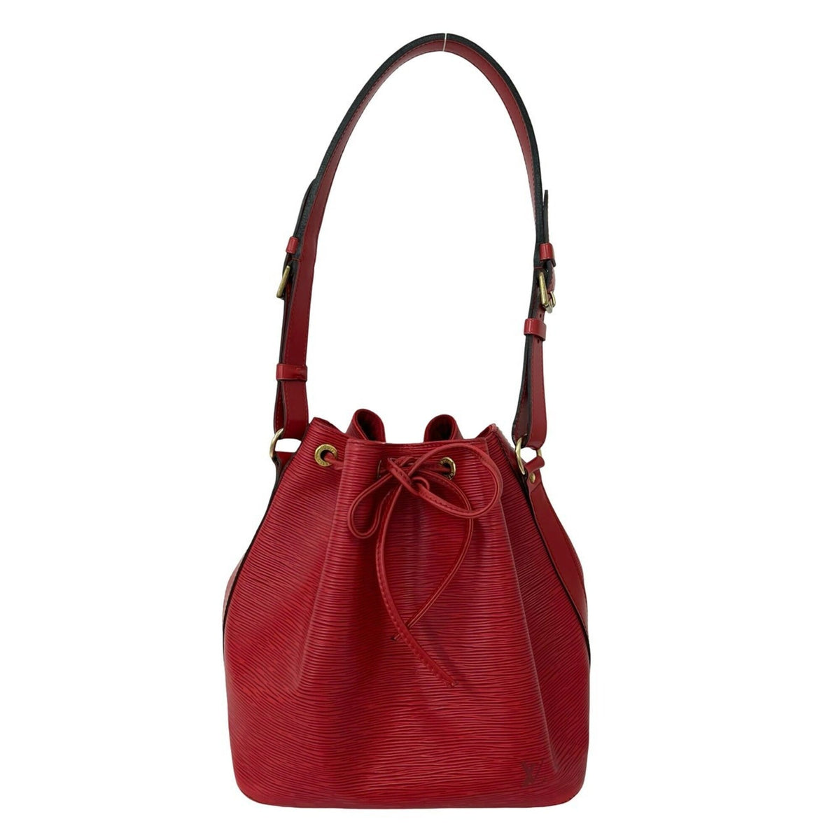 Louis Vuitton Red Color Leather Shoulder Bag (Pre-Owned)