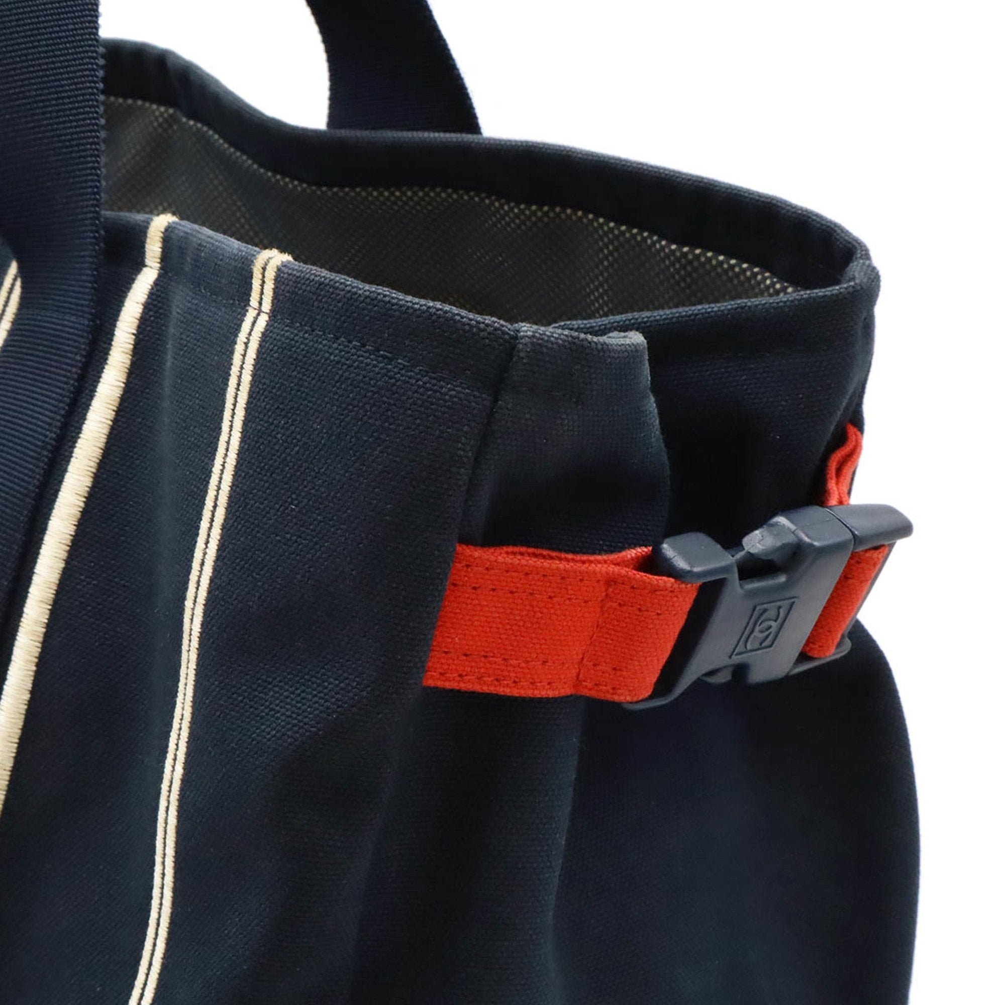 Chanel Sport Navy Red Color Canvas Shoulder Bag Tote Bag (Pre-Owned)