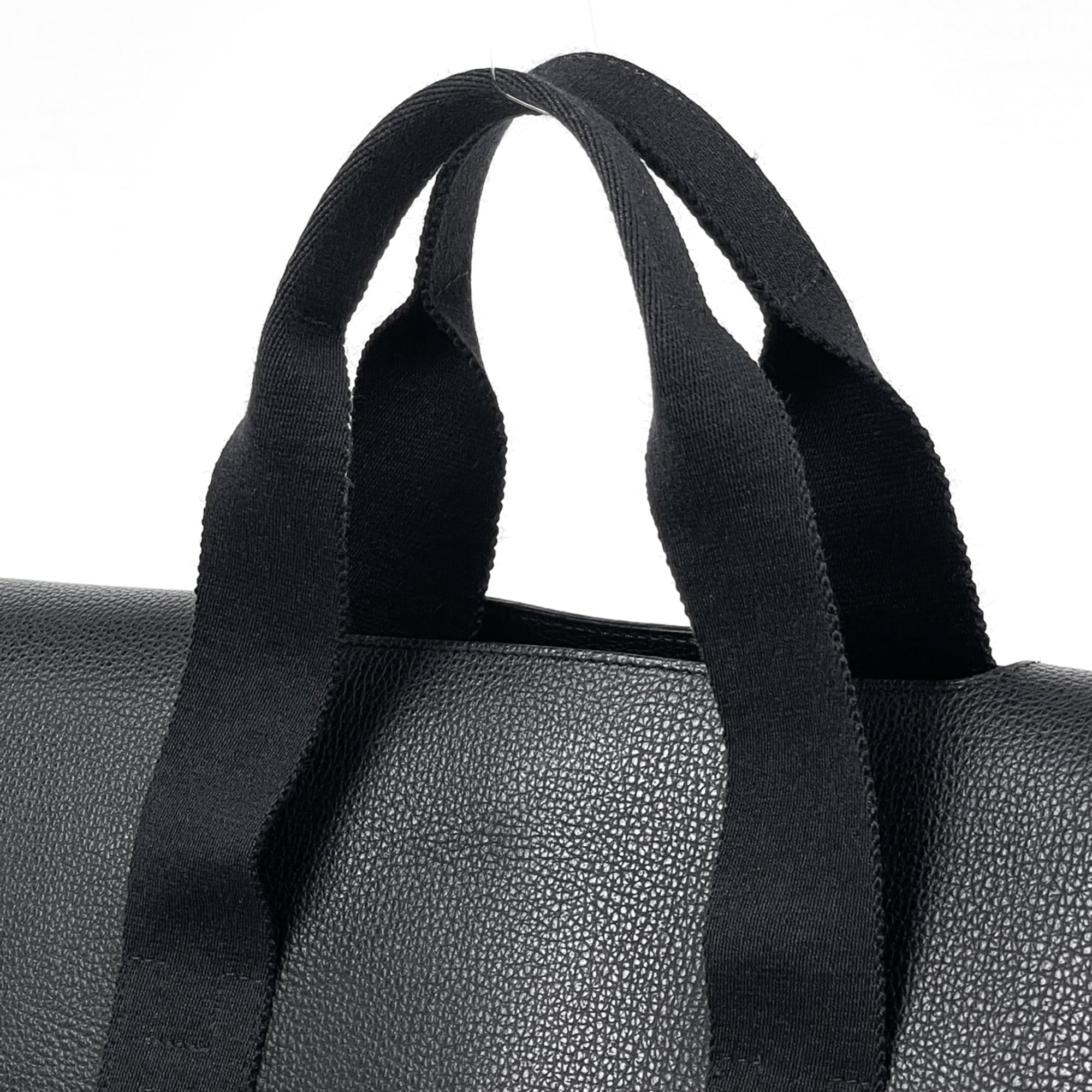 Hermes Black Toile Chevron Handbag Tote Bag (Pre-Owned)