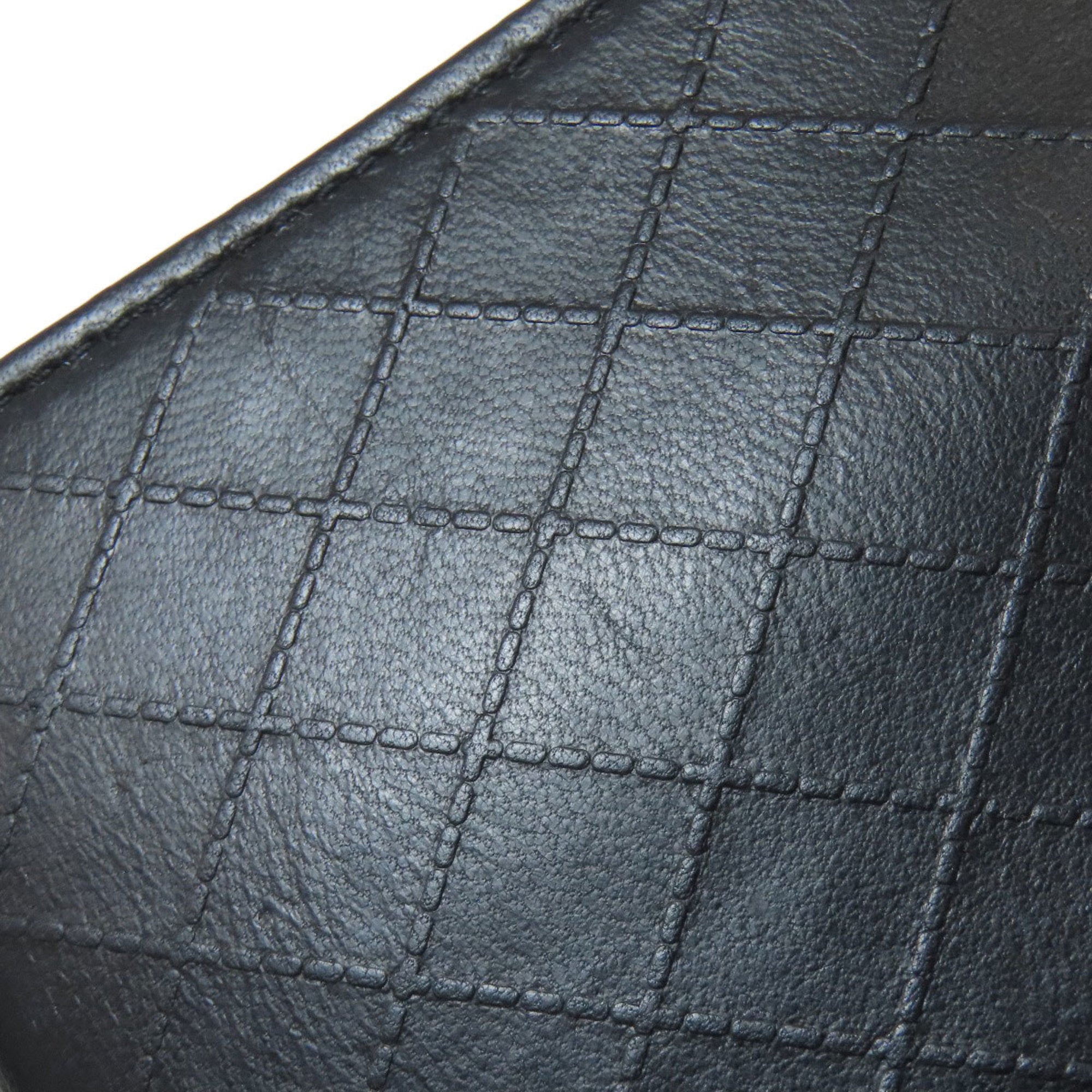 Chanel Black Leather Coin Purse/Coin Case (Pre-Owned)