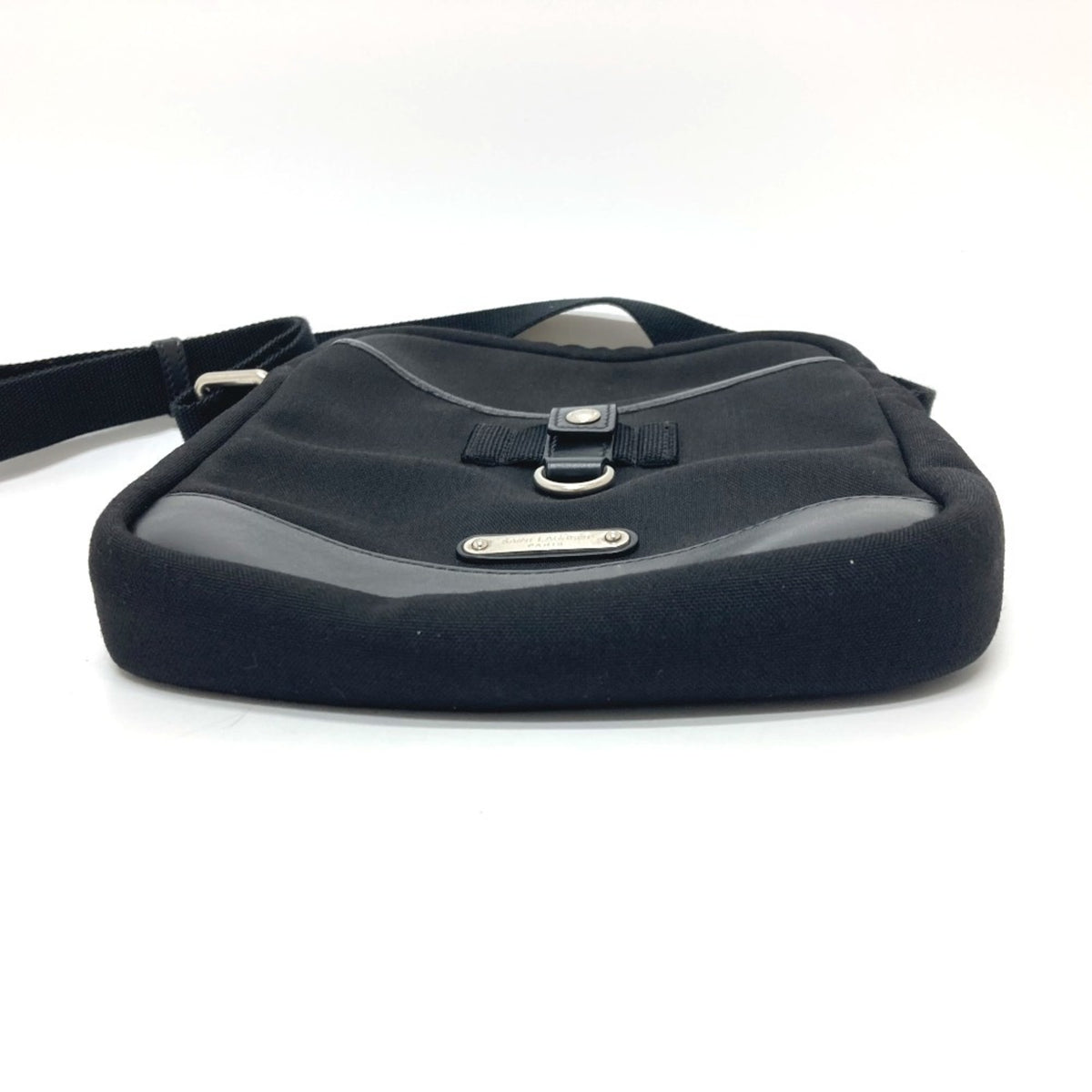 Saint Laurent Black Canvas Leather Shoulder Bag (Pre-Owned)