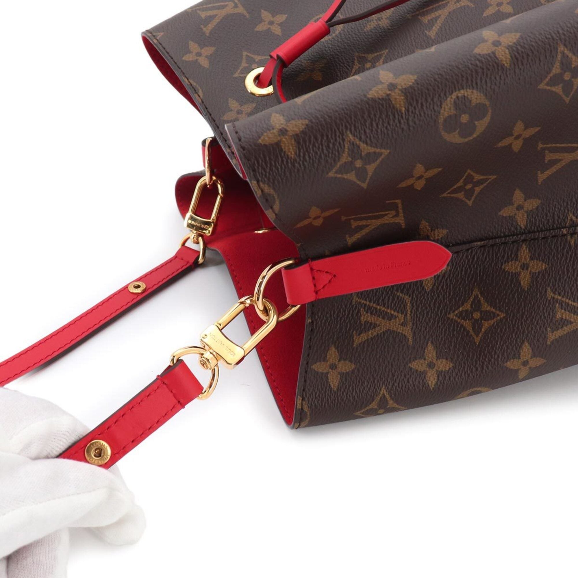 Louis Vuitton Coquelicots Monogram Red Color Monogram Leather Handbag Shoulder Bag (Pre-Owned)