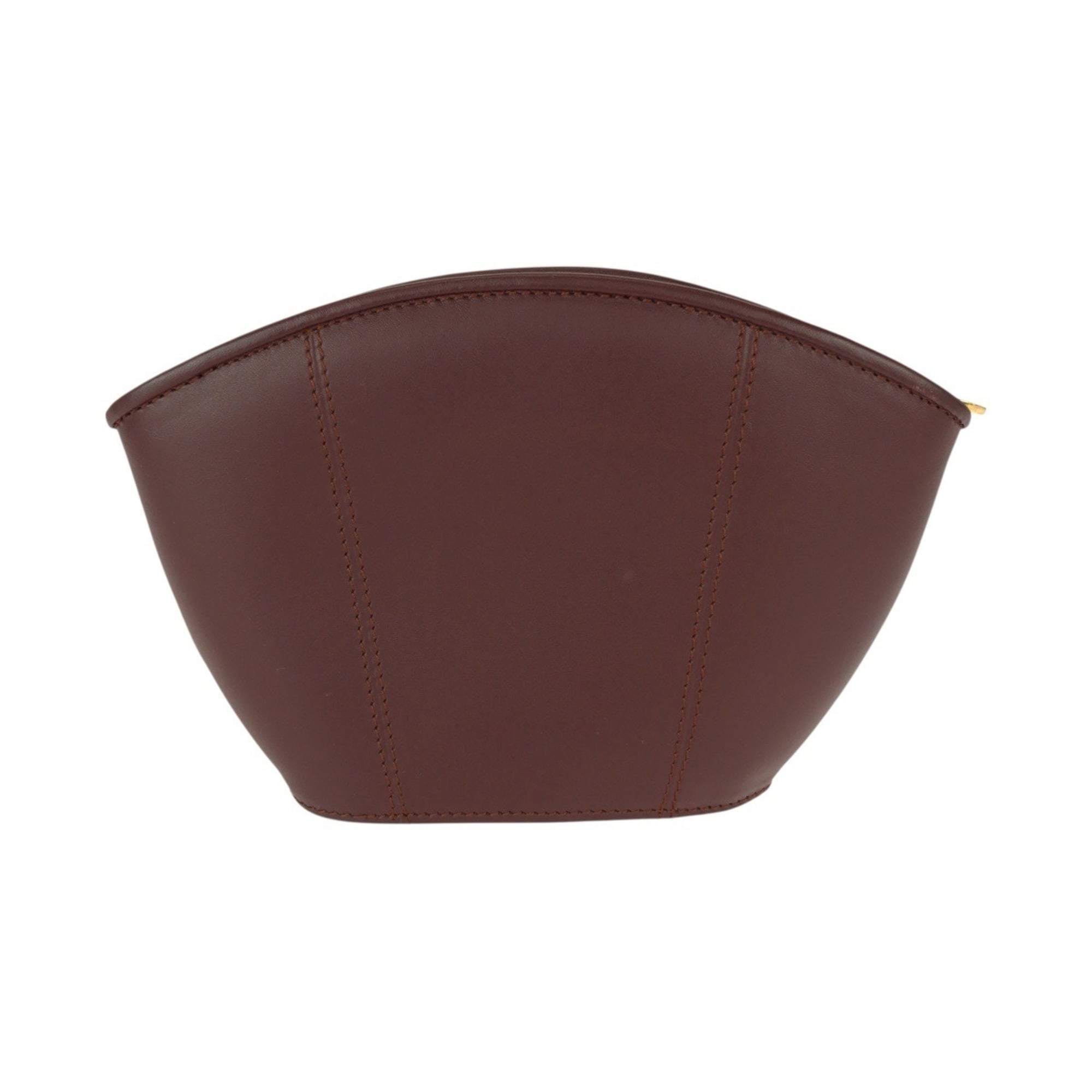 Cartier Bordeaux Wine Red Leather Pouch (Pre-Owned)