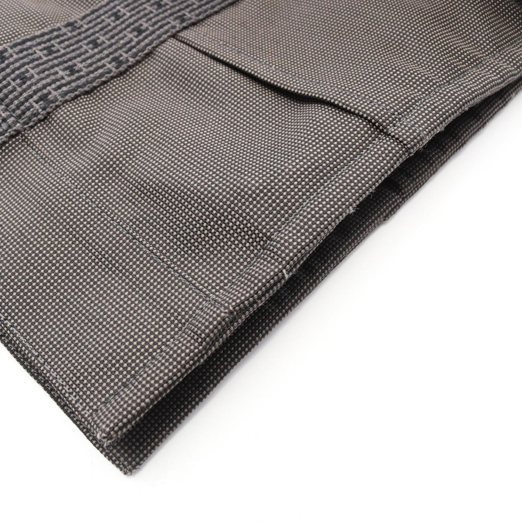 Hermes Gray Nylon Canvas Canvas Handbag Tote Bag (Pre-Owned)