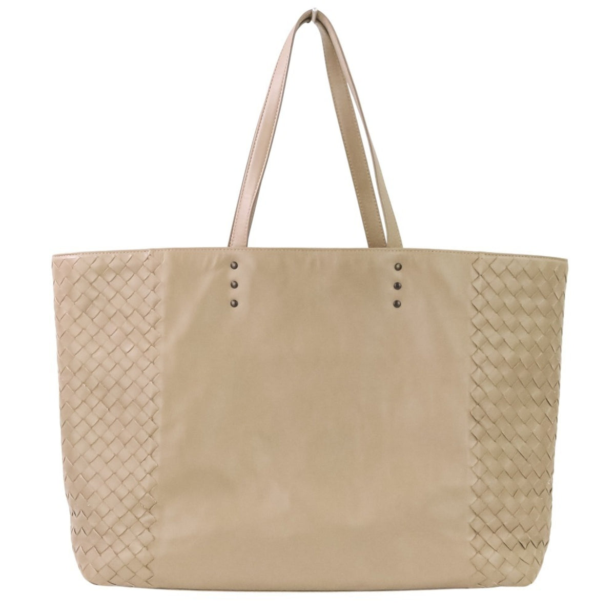 Bottega Veneta Grayish Leather Tote Bag (Pre-Owned)
