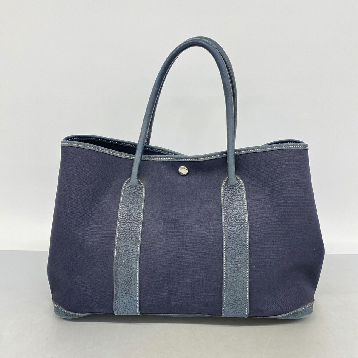 Hermes Navy Toile Officier Tote Bag (Pre-Owned)
