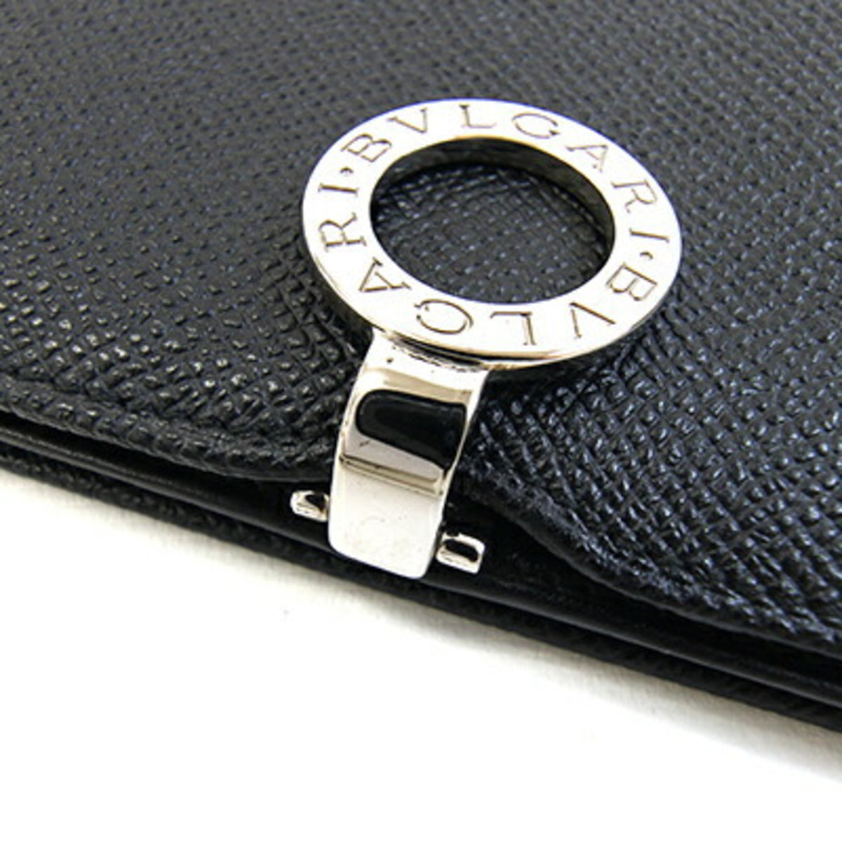Bvlgari Black Leather Long Bill Wallet (Bi-Fold) (Pre-Owned)
