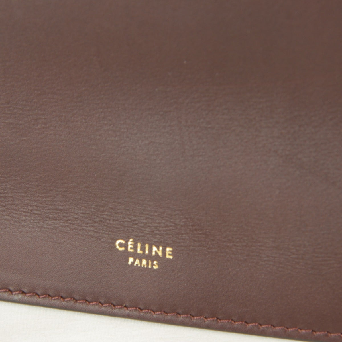 Celine Bordeaux Wine Leather Shoulder Bag (Pre-Owned)