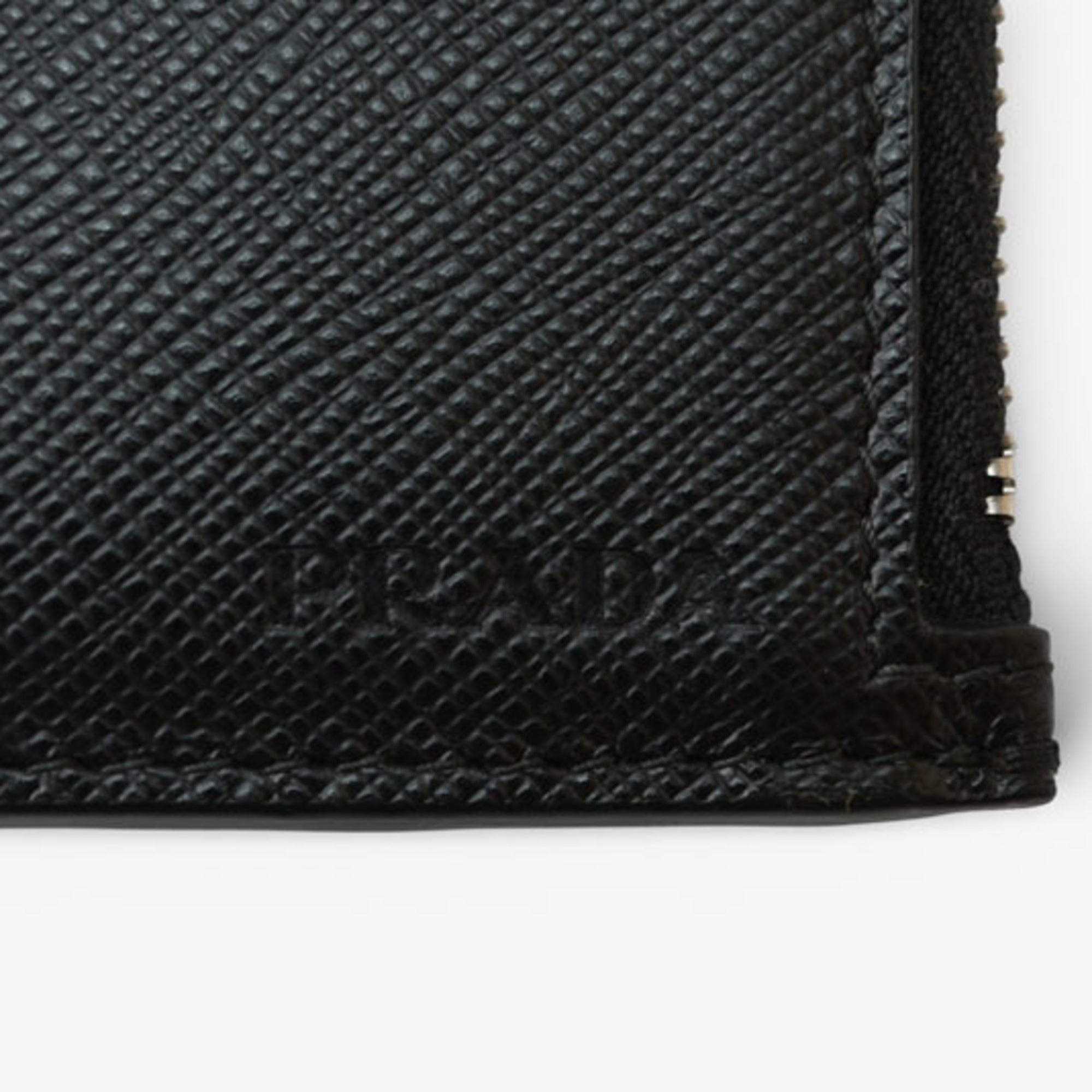 Prada Black Nero Leather Coin Purse/Coin Case (Pre-Owned)