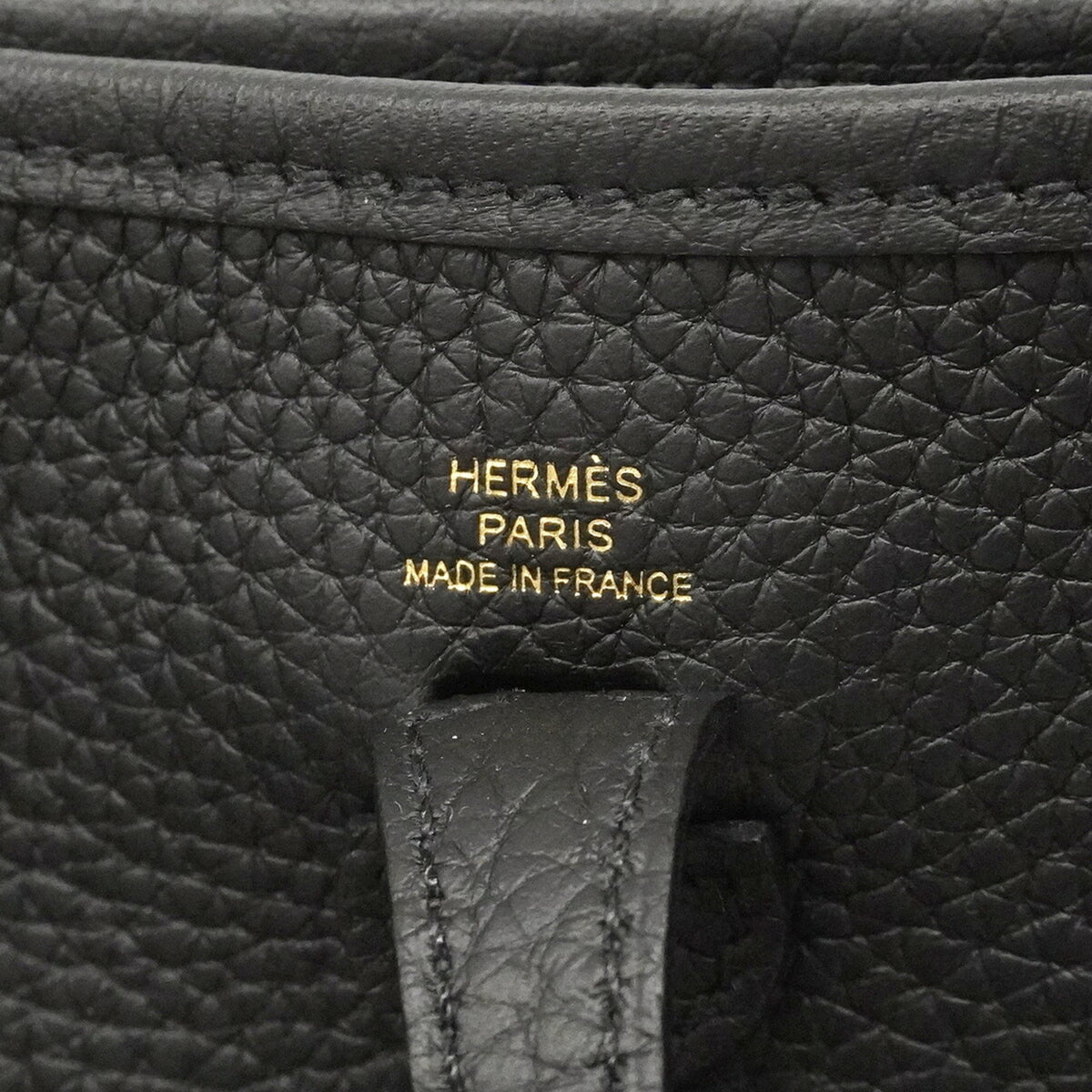 Hermes Black Taurillon Clemence Leather Shoulder Bag (Pre-Owned)