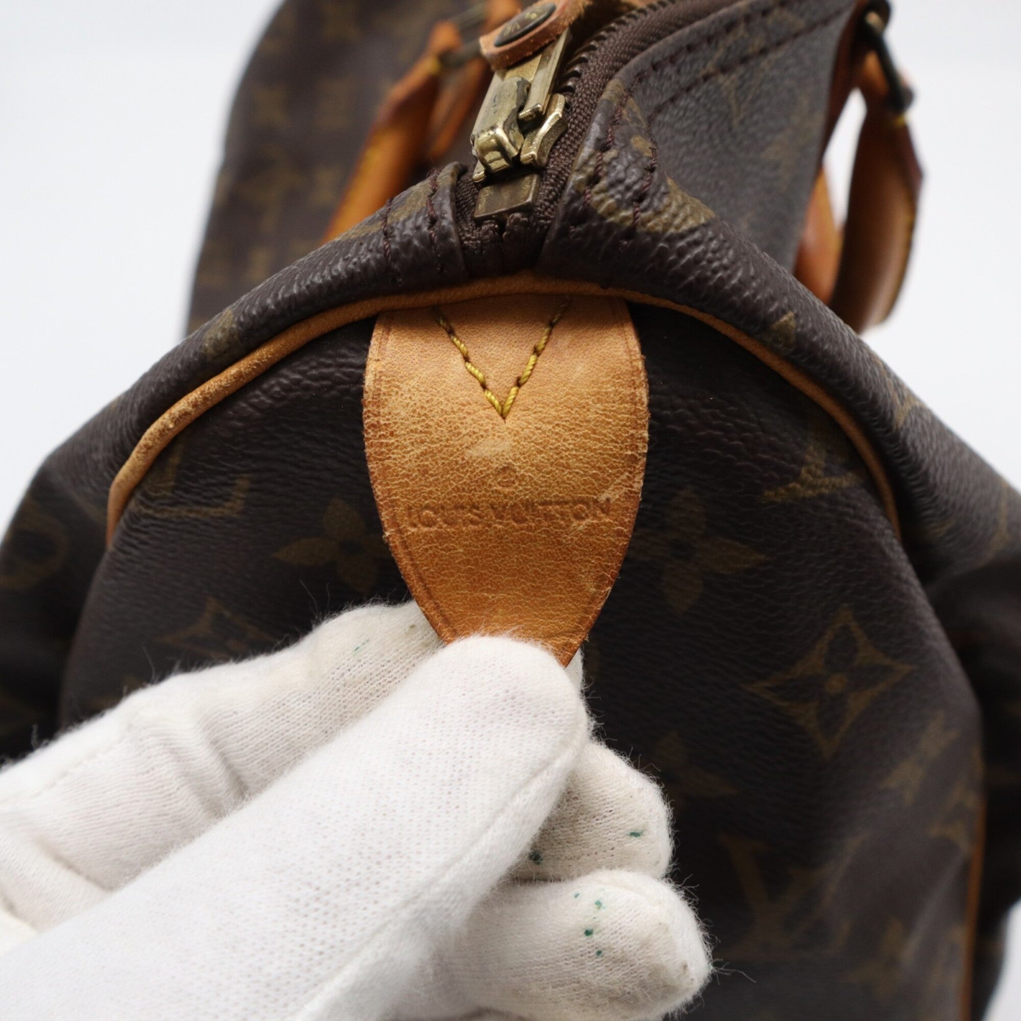 Louis Vuitton Monogram Brown Coated Canvas Leather Handbag (Pre-Owned)