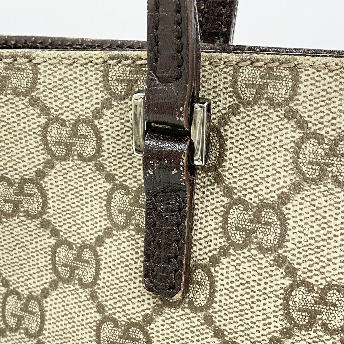 Gucci Beige Brown Pvc Handbag (Pre-Owned)