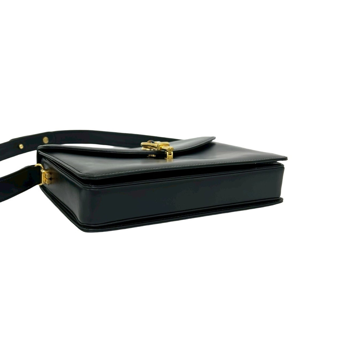 Gucci Black Leather Handbag Shoulder Bag (Pre-Owned)