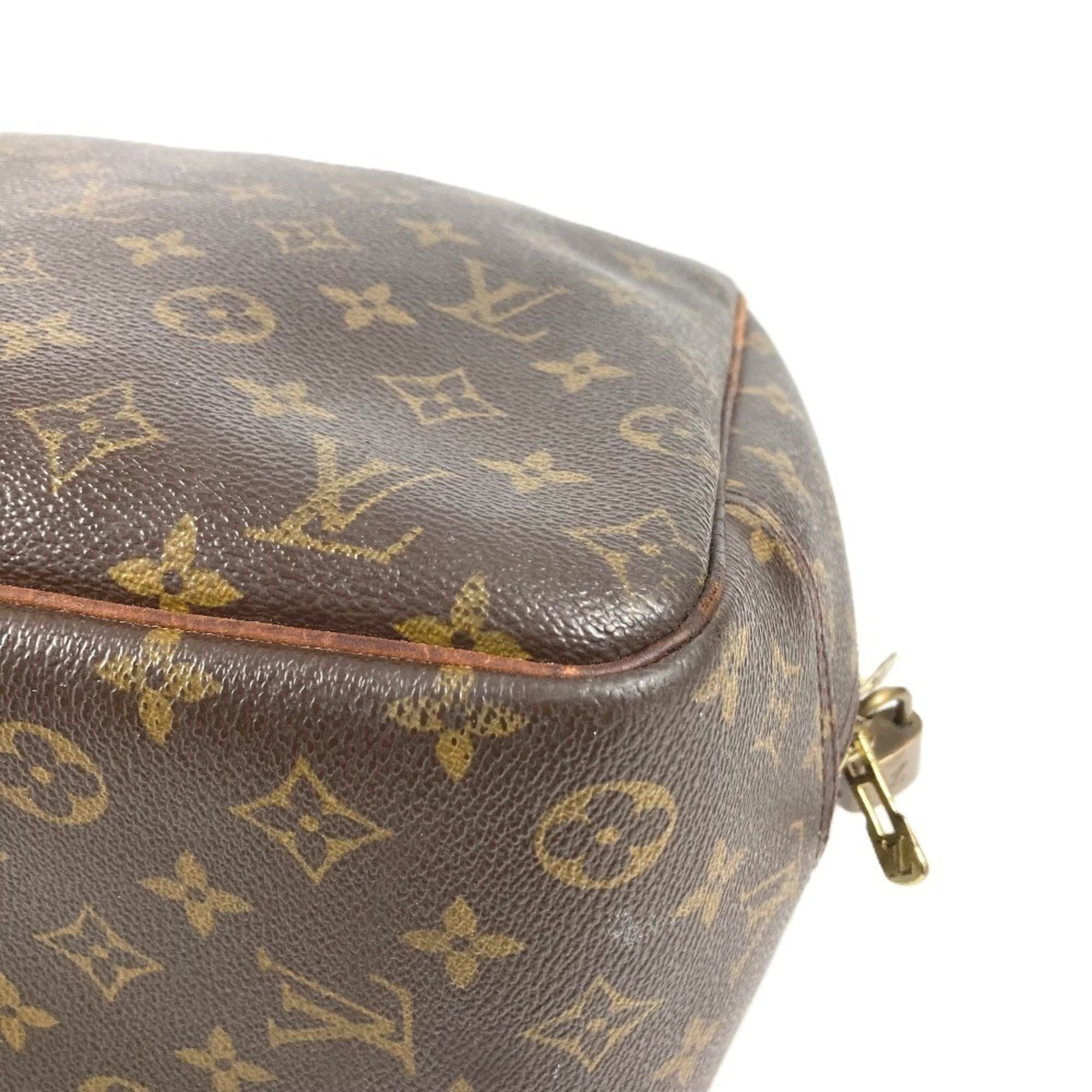Louis Vuitton Brown Monogram Boston Bag Handbag Tote Bag (Pre-Owned)