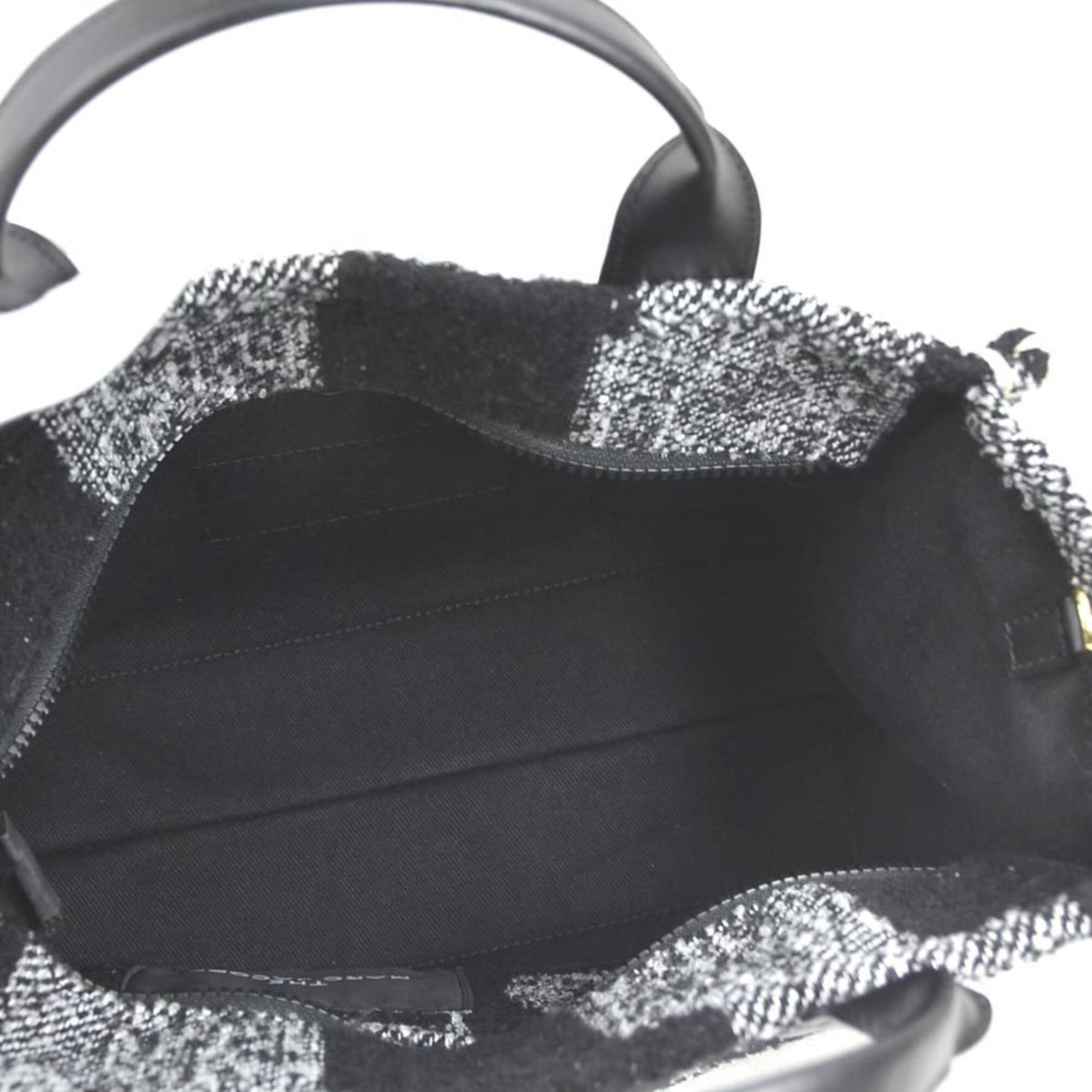 Marc Jacobs Black Polyester Leather Handbag Shoulder Bag Tote Bag (Pre-Owned)