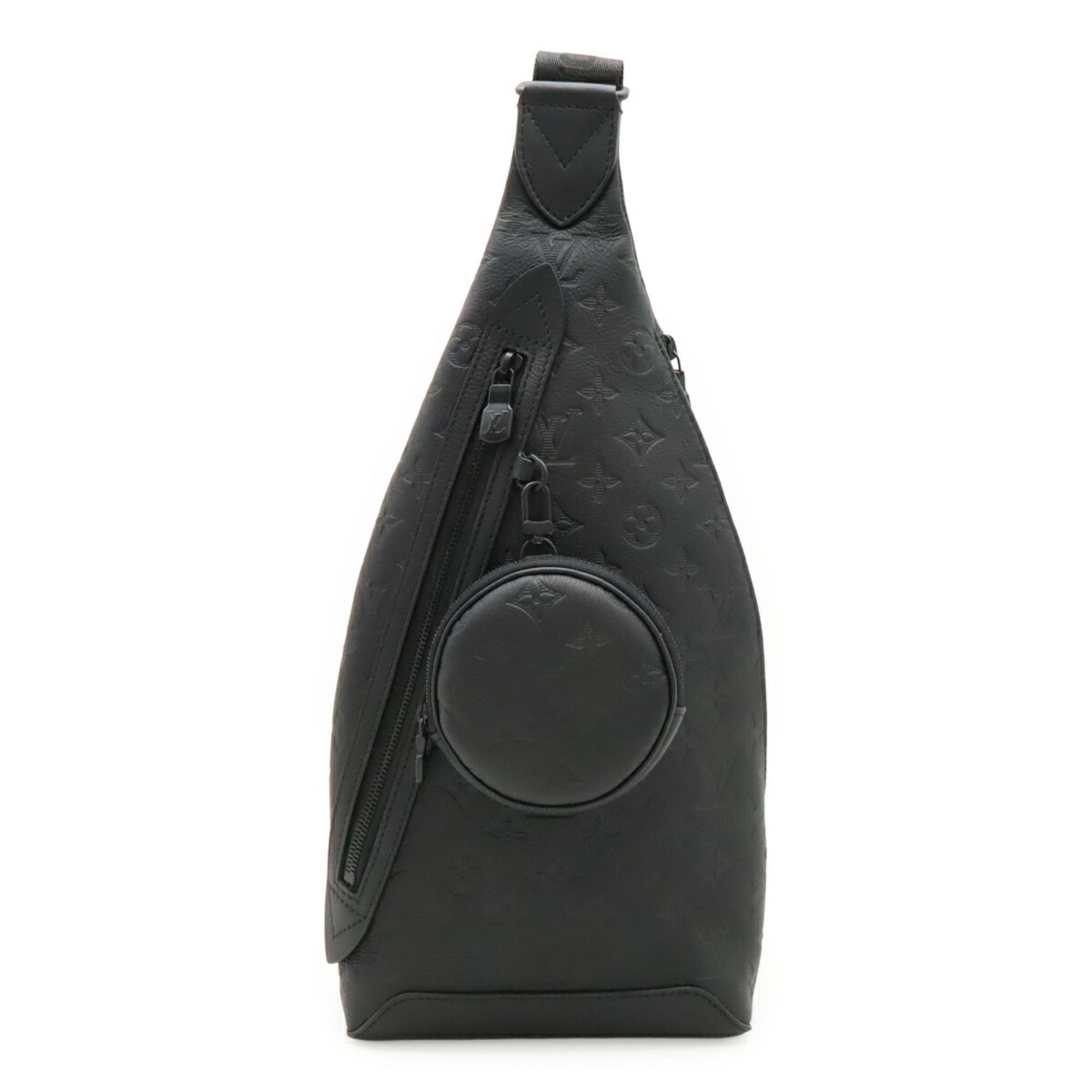 Louis Vuitton Black Noir Leather Shoulder Bag Sling Bag (Pre-Owned)