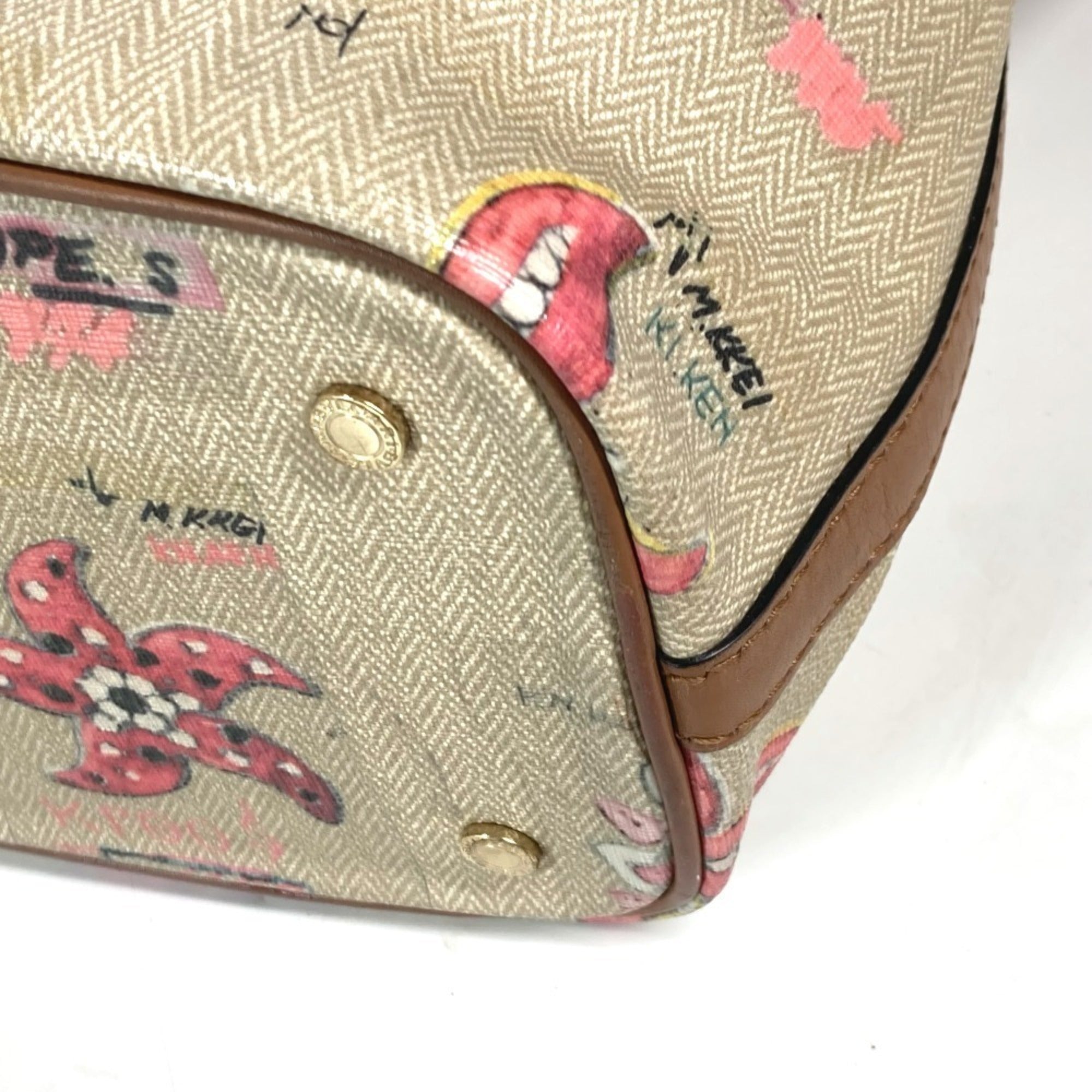 Bvlgari Multi-Color Leather Pvc Shoulder Bag Tote Bag (Pre-Owned)