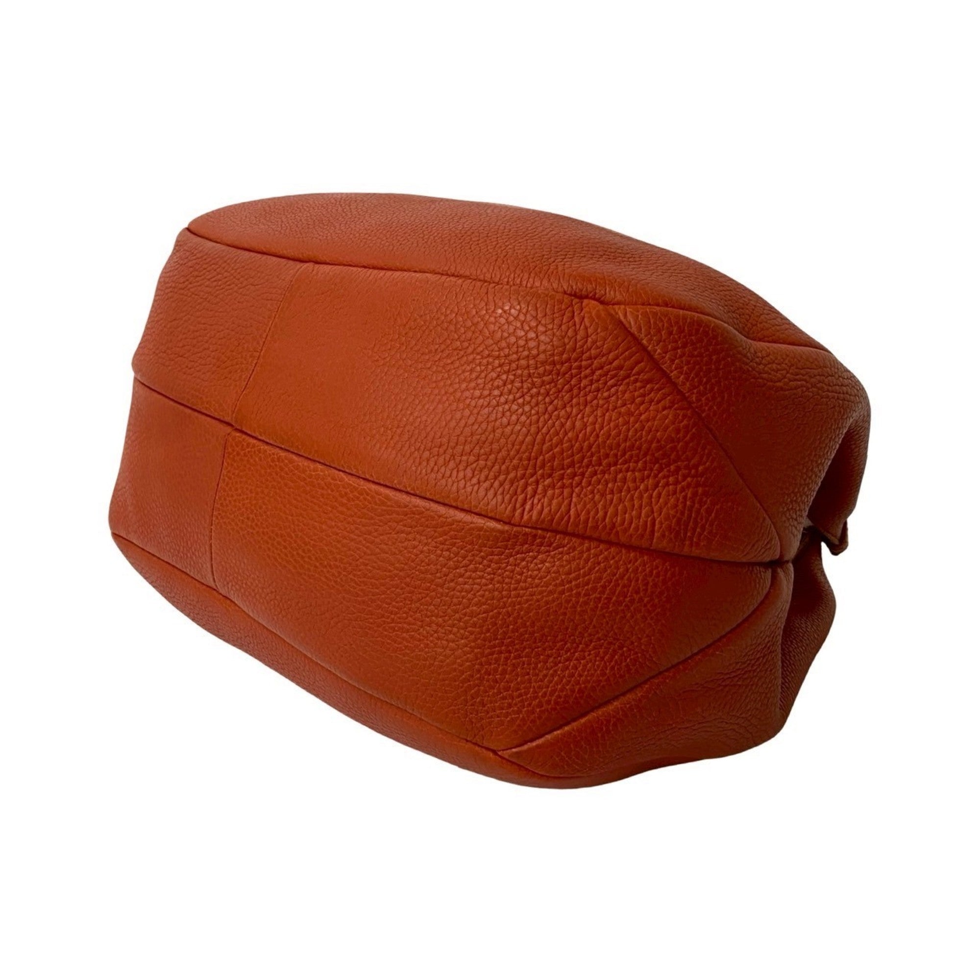Bottega Veneta Orange Leather Handbag Tote Bag (Pre-Owned)