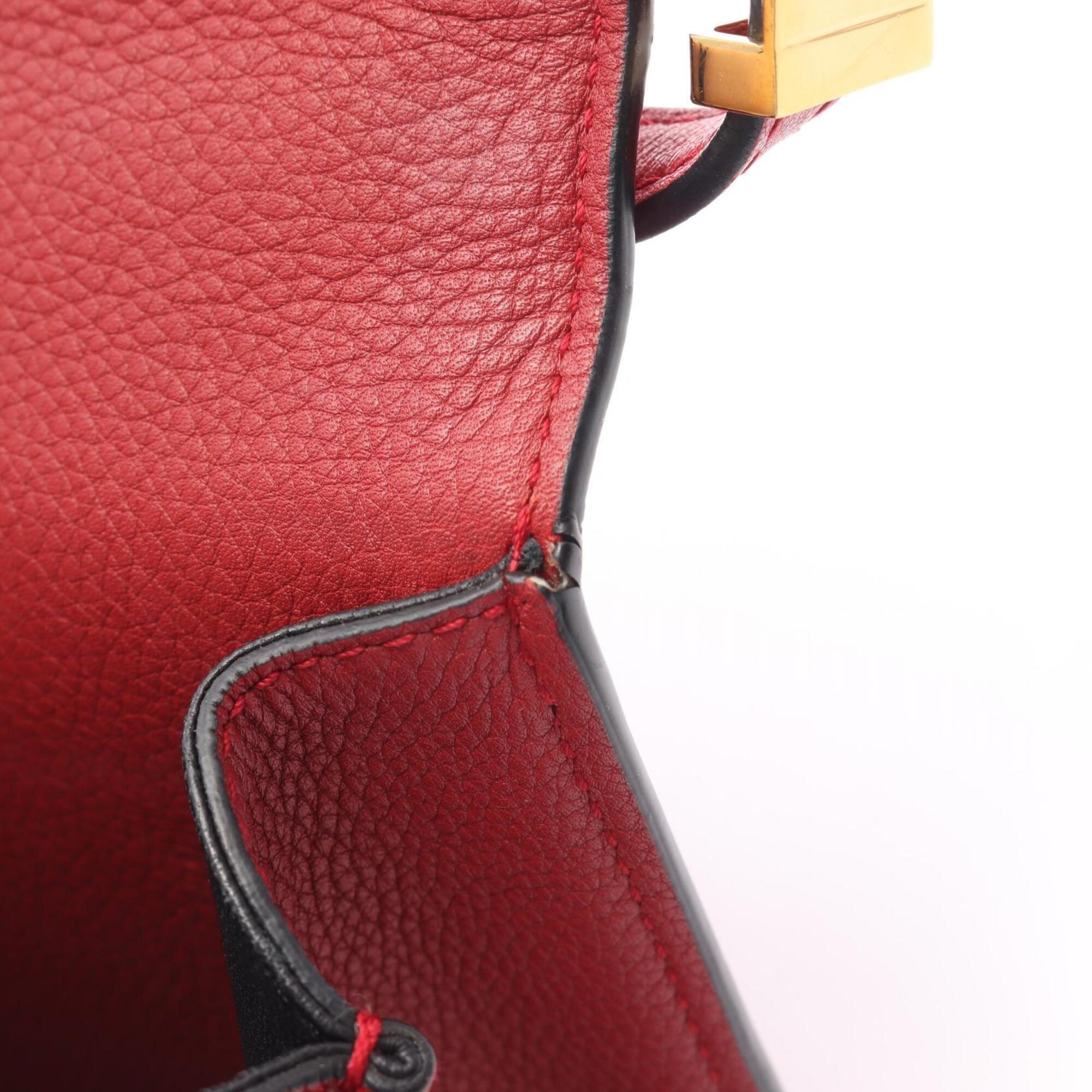 Loewe Red Color Leather Handbag Shoulder Bag (Pre-Owned)