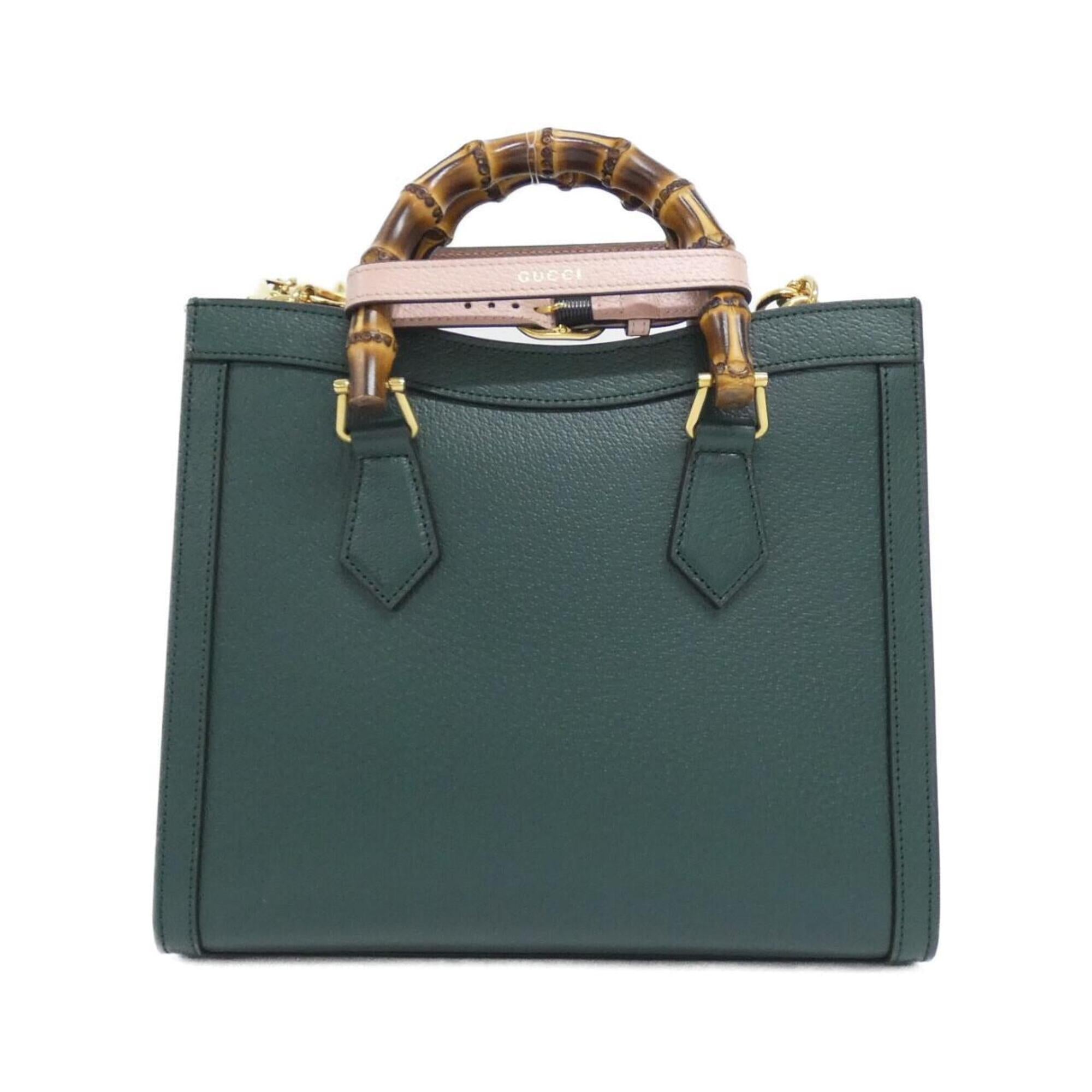 Gucci Green Leather Handbag (Pre-Owned)
