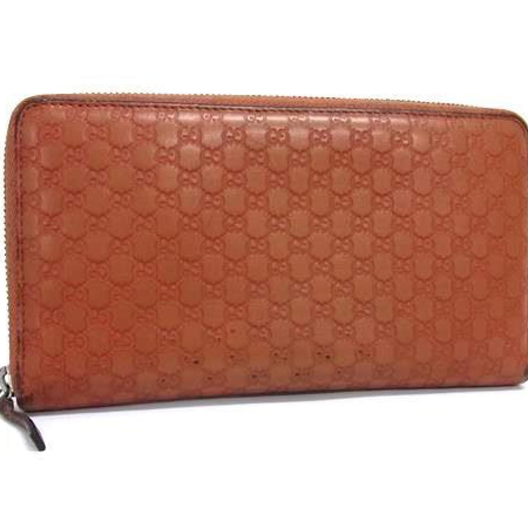 Gucci Brown Leather Long Wallet (Bi-Fold) (Pre-Owned)