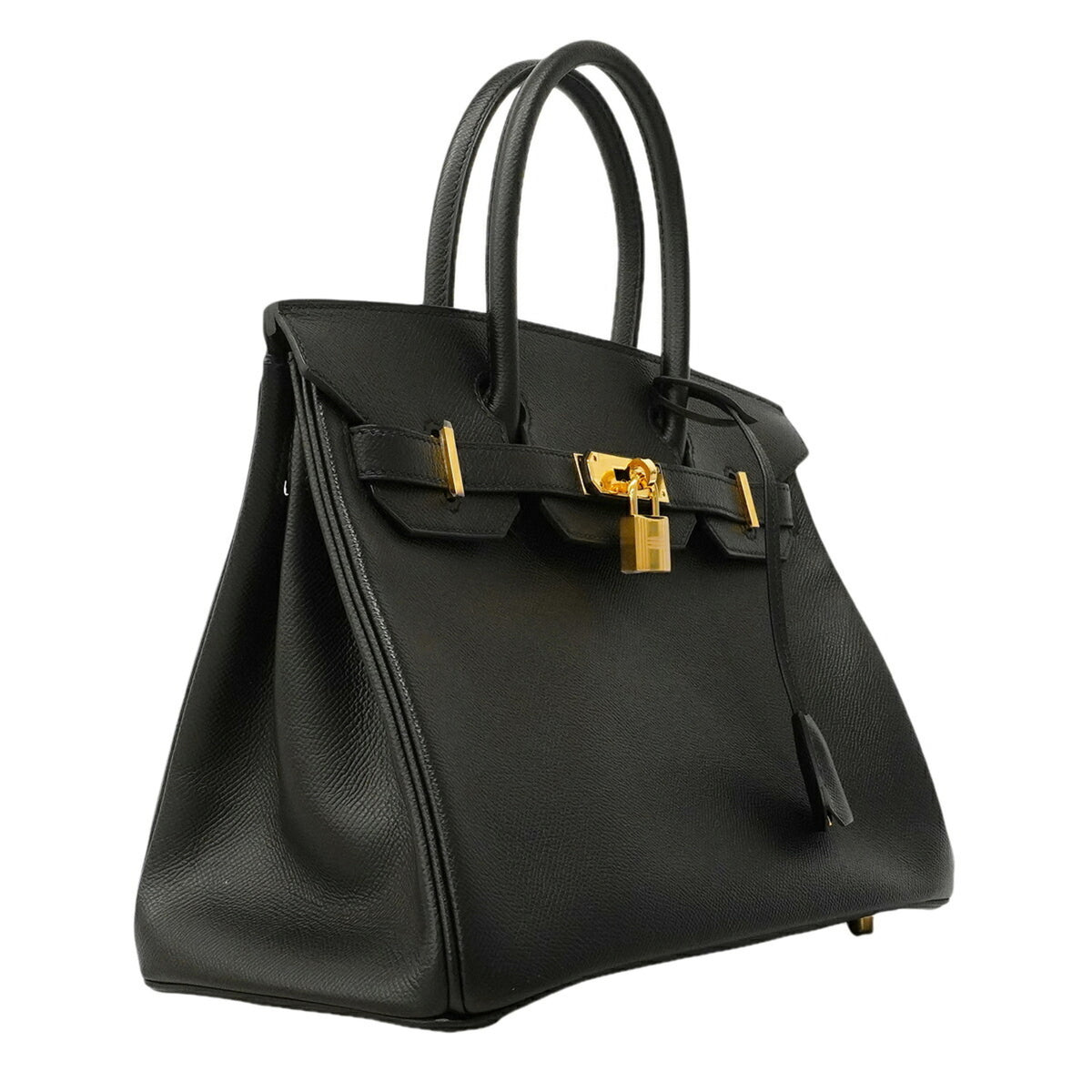 Hermes Black Leather Handbag (Pre-Owned)