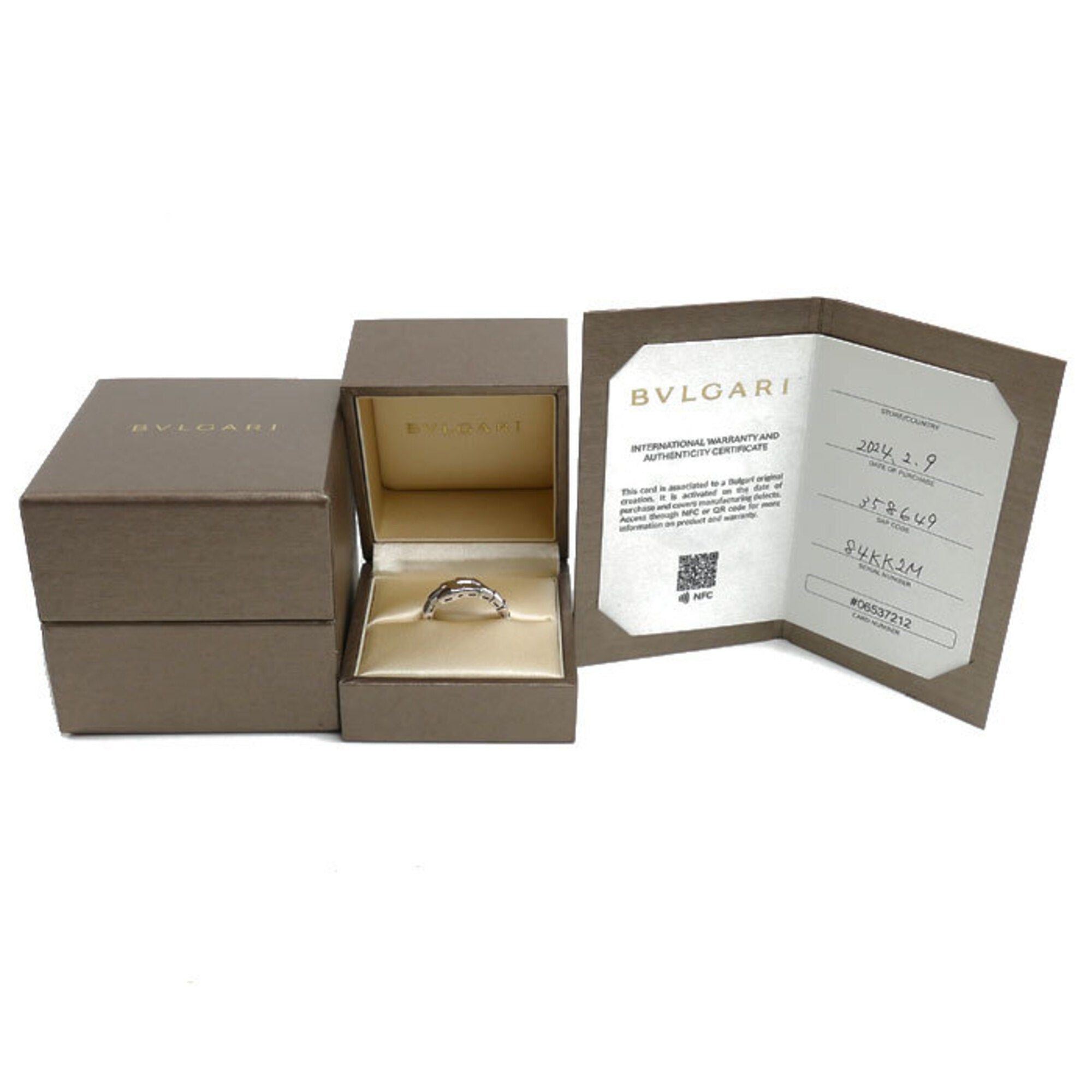Bvlgari White Gold (18K) Band Ring (Pre-Owned)