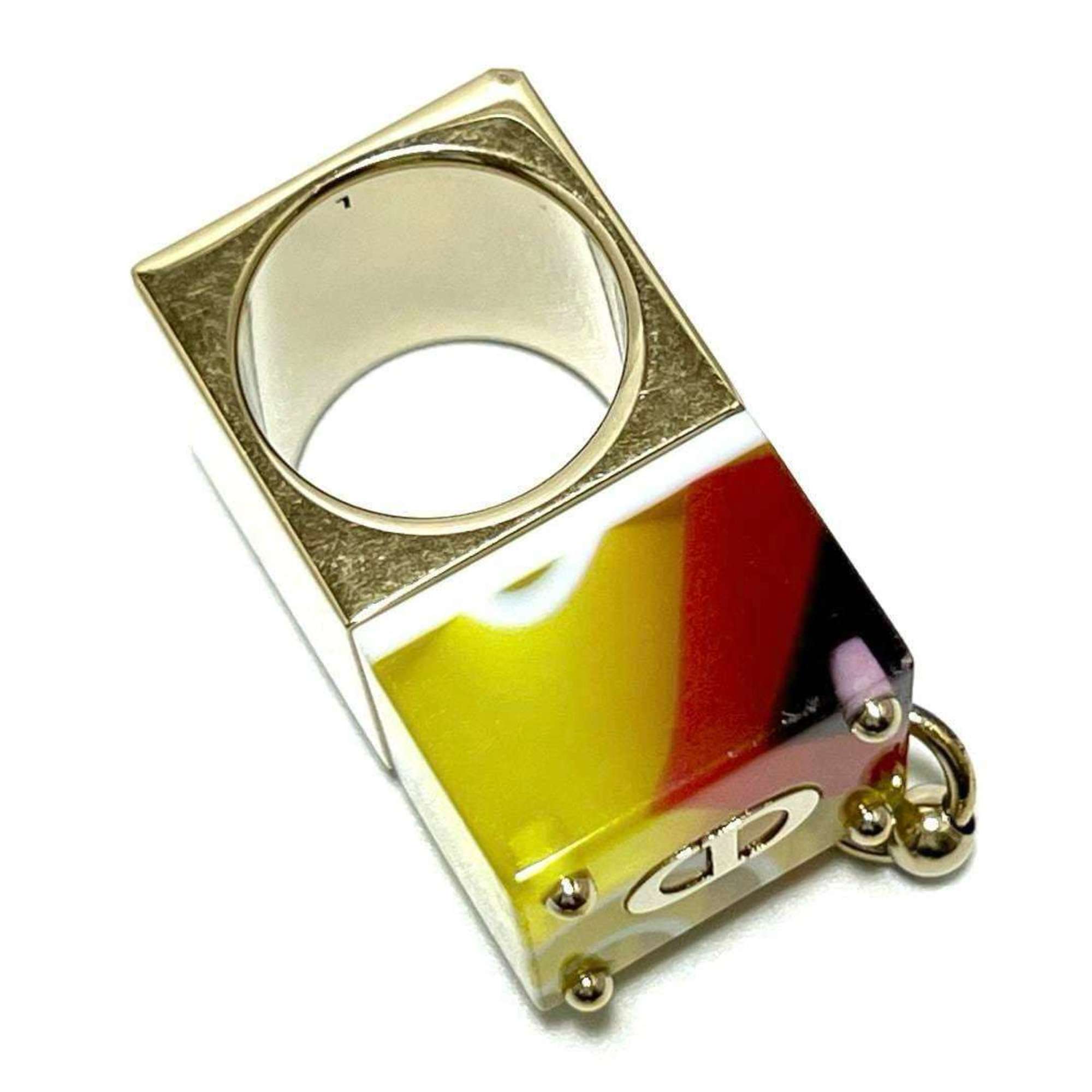 Christian Dior Metal Plastic Band Ring (Pre-Owned)