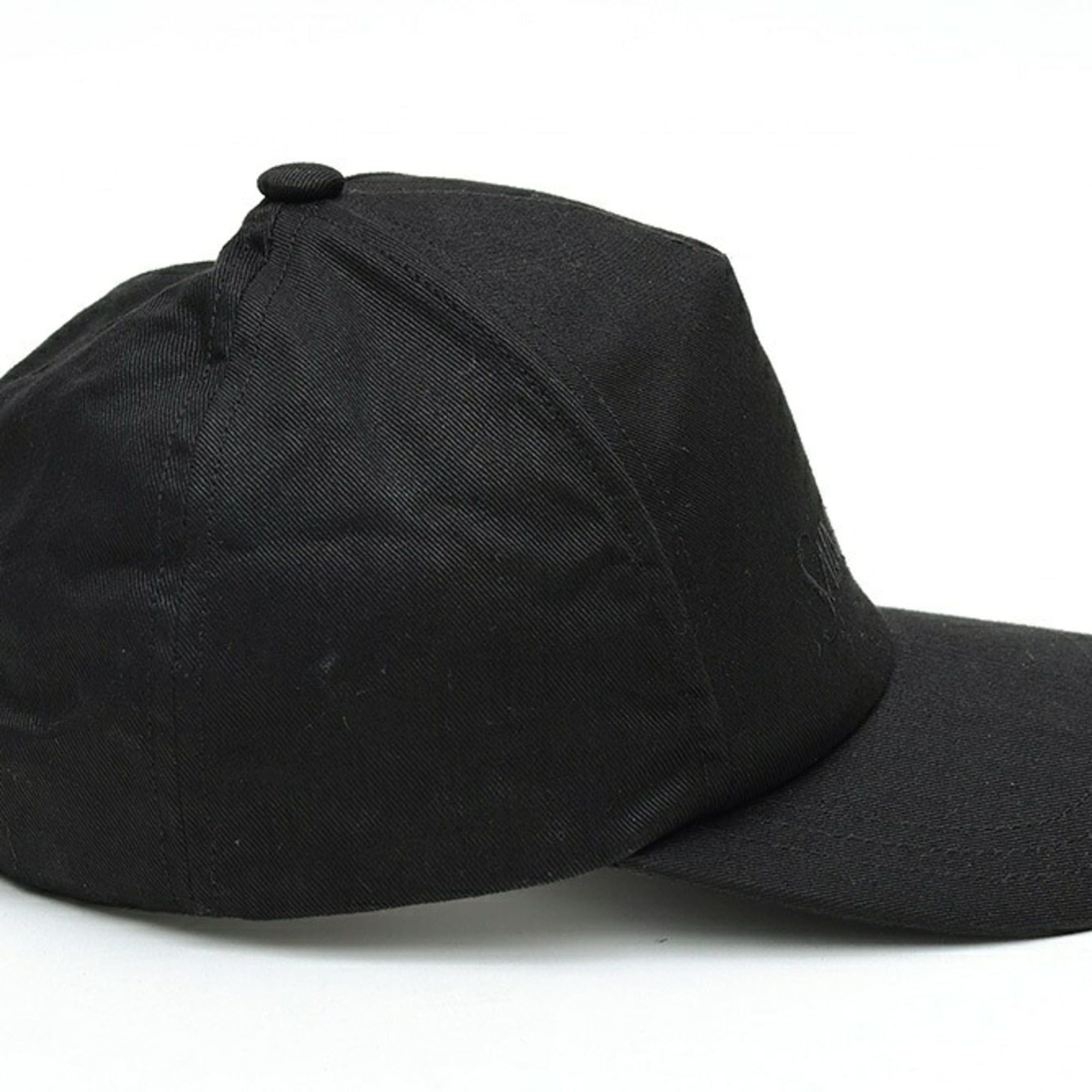 Yves Saint Laurent Black Cotton Linen Cap (Pre-Owned)