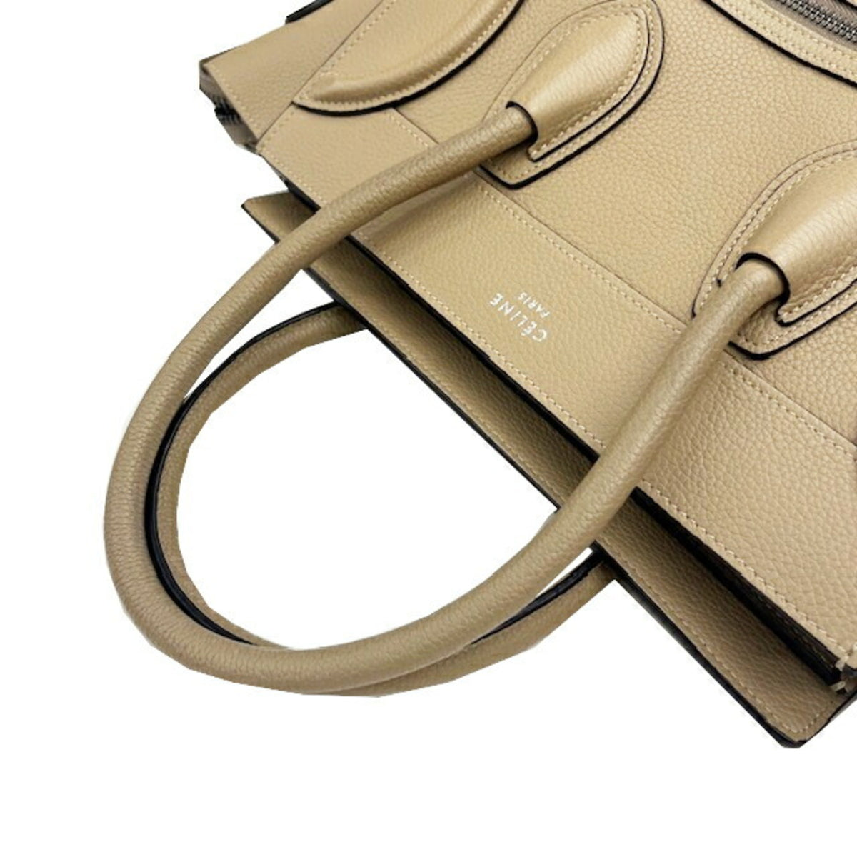 Celine Grayish Leather Handbag Tote Bag (Pre-Owned)