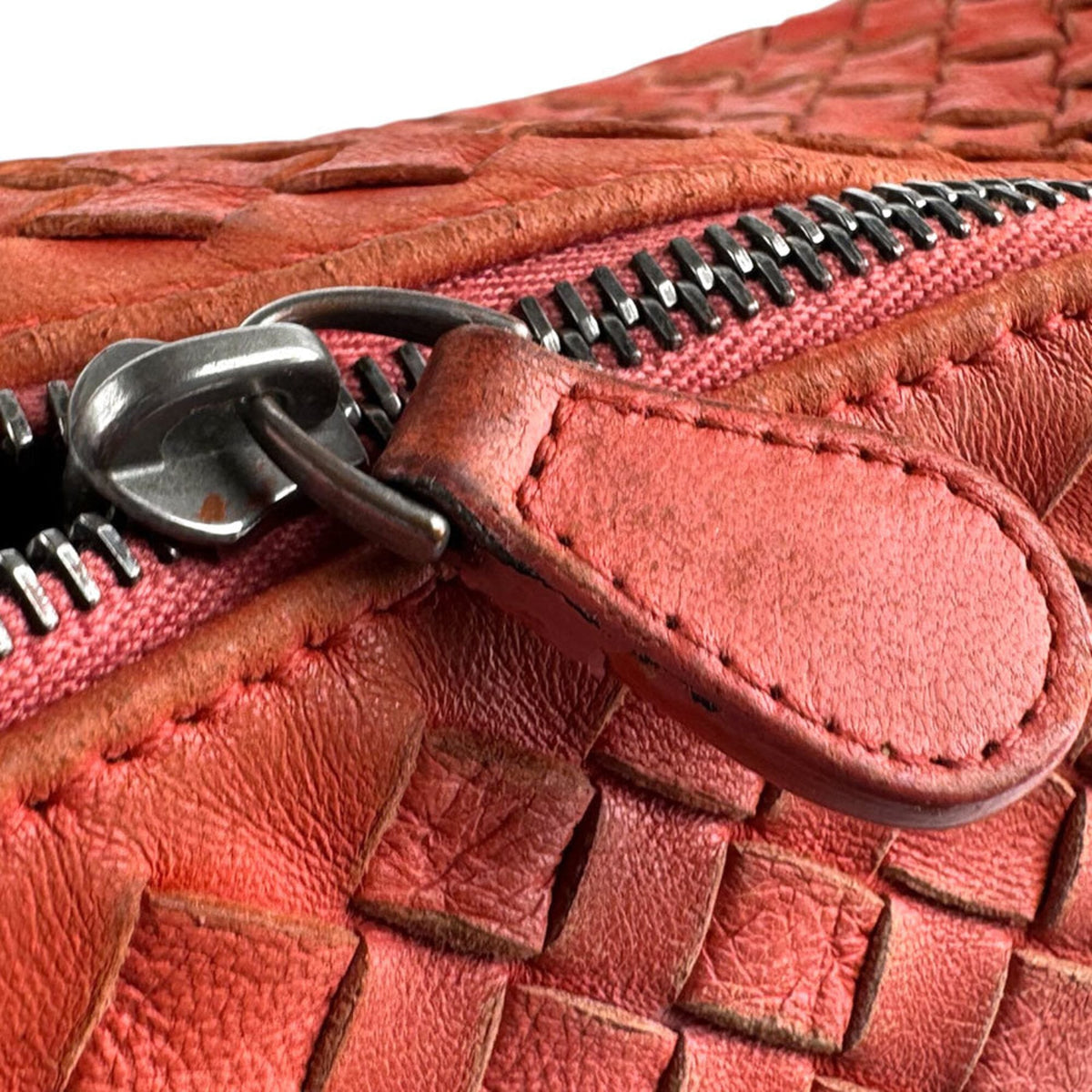 Bottega Veneta Orange Leather Shoulder Bag (Pre-Owned)