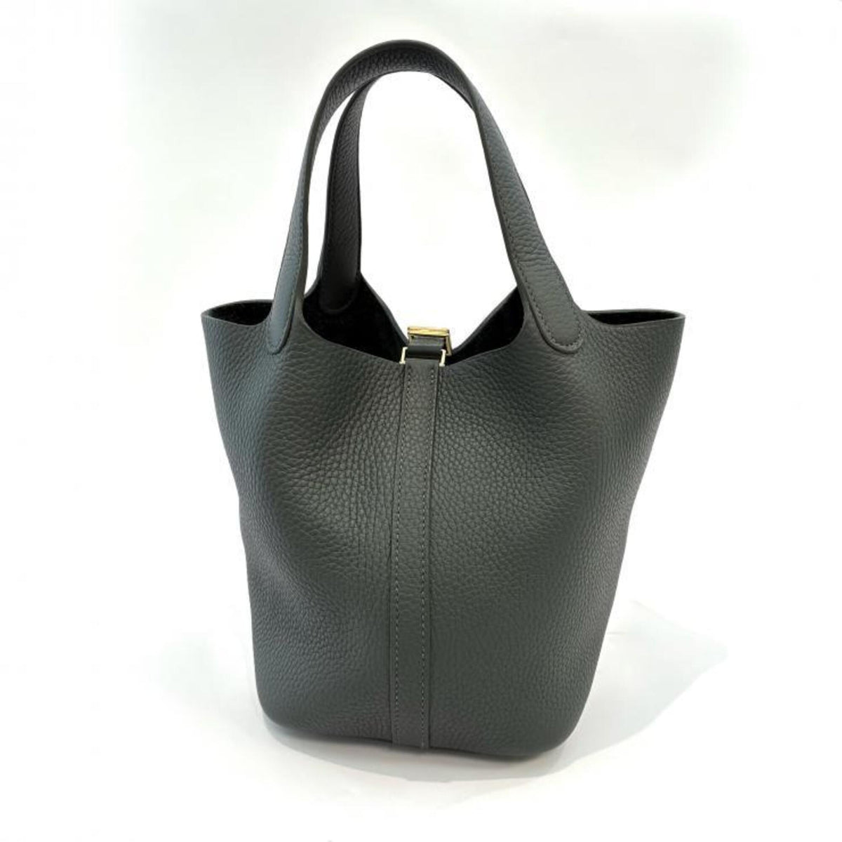 Hermes Green Taurillon Clemence Leather Handbag (Pre-Owned)